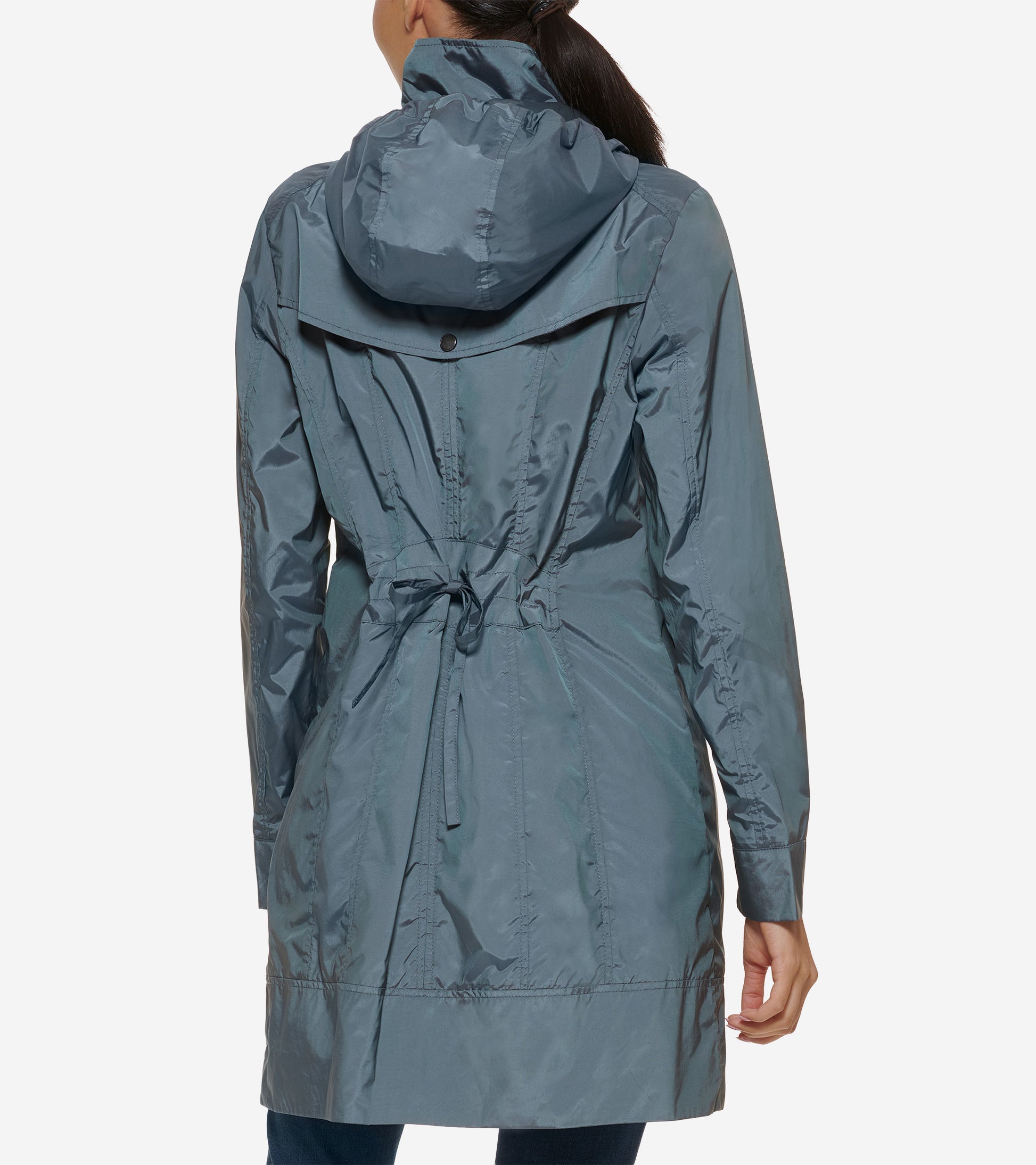 Women's Signature Packable Hooded Rain Jacket-Gunmetal