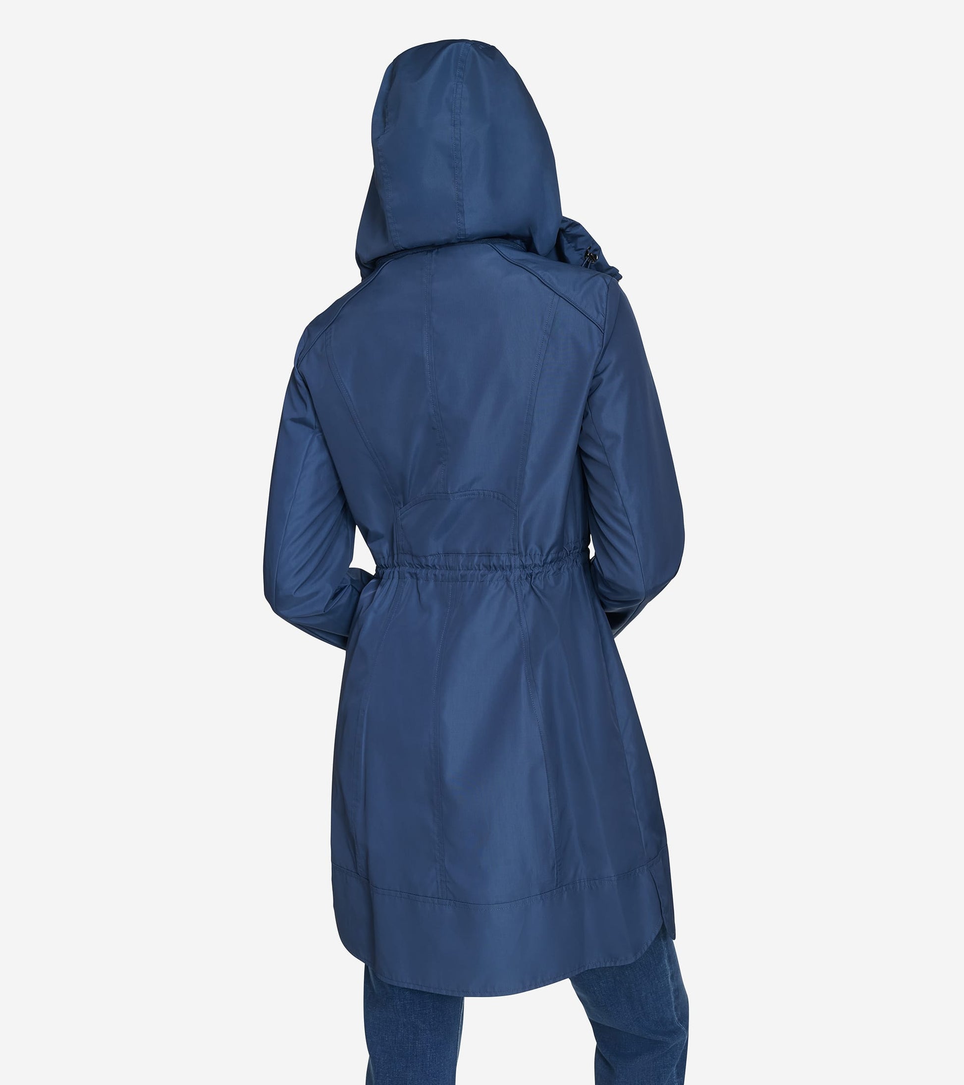 Women's Packable Rain Jacket-Coastal Blue