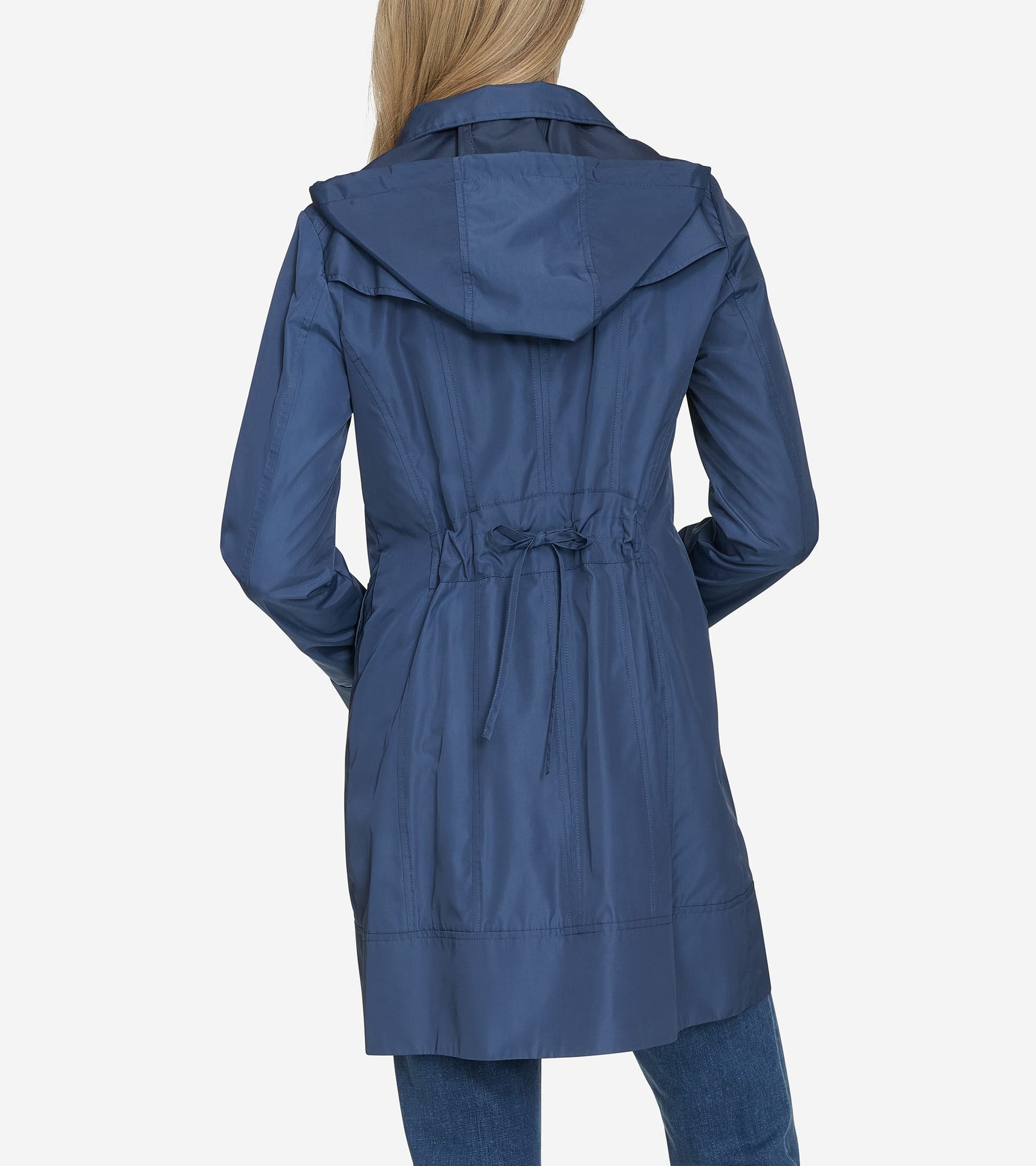 Women's Signature Packable Hooded Rain Jacket-Coastal Blue