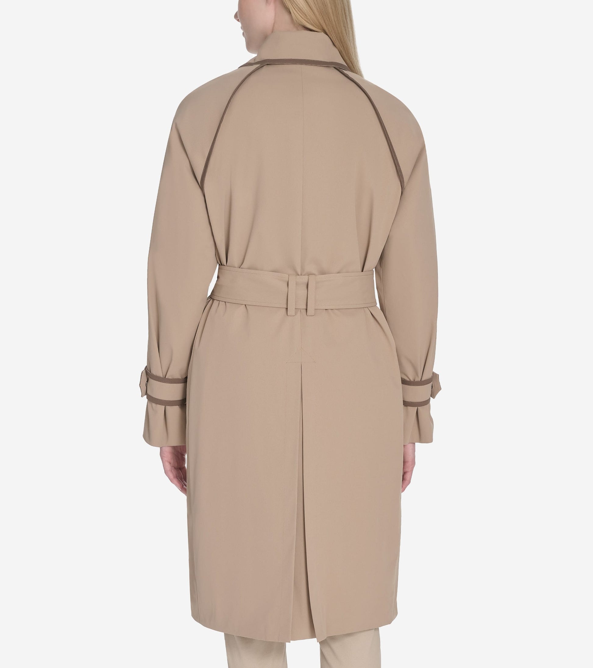 Women's Twill Trench Coat-Sand