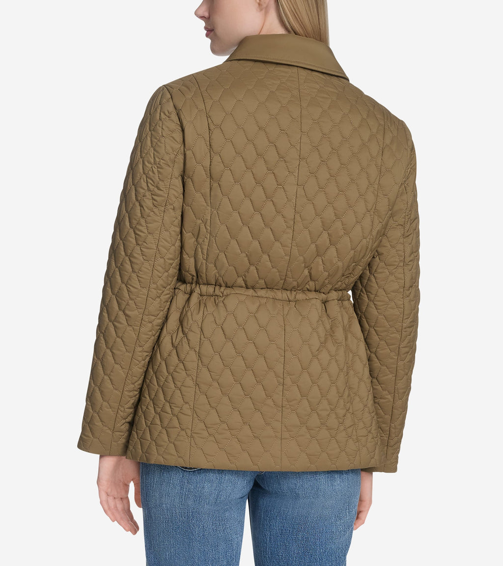 Women's Quilted Jacket-Olive