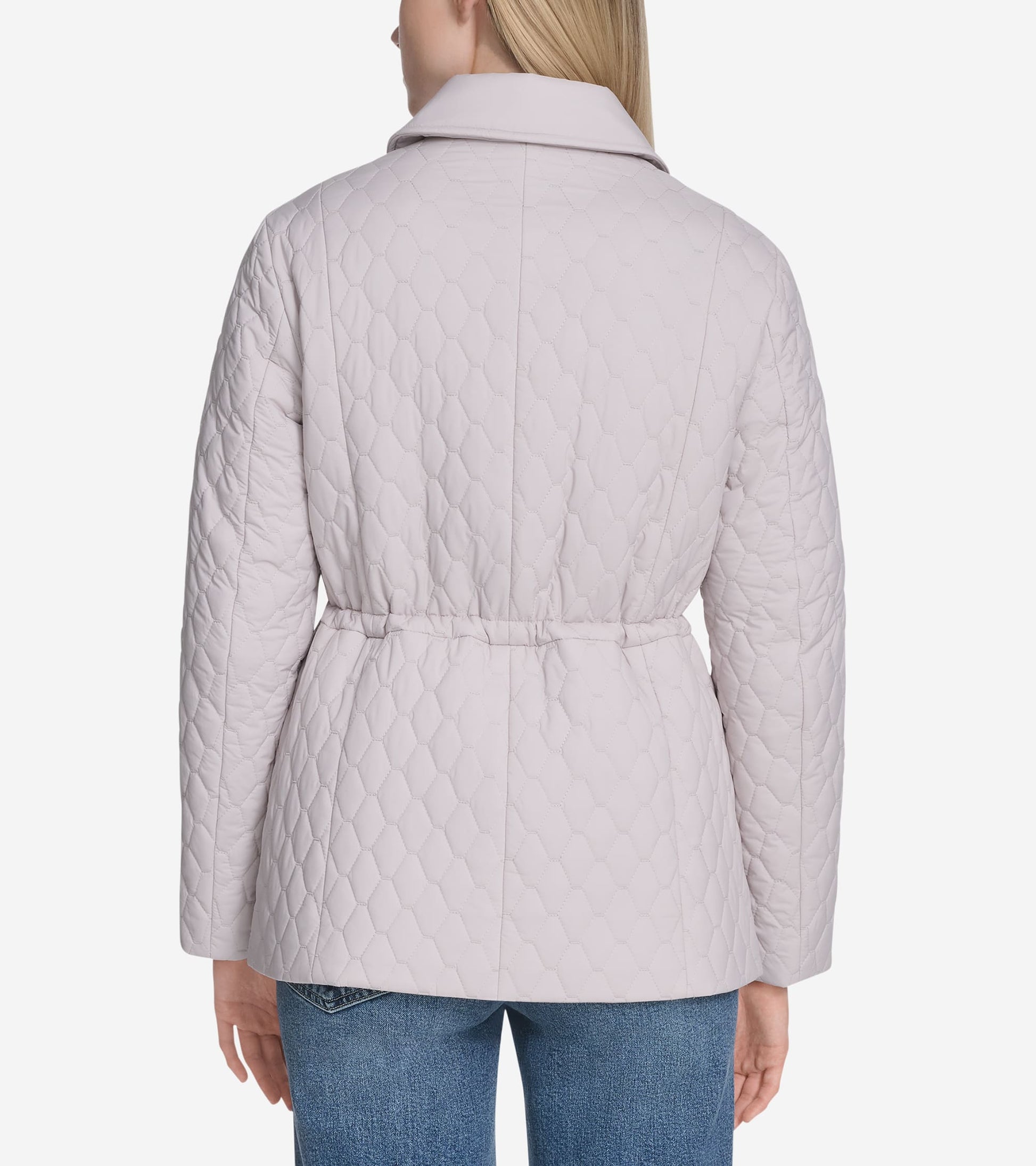 Women's Quilted Jacket-Light Grey