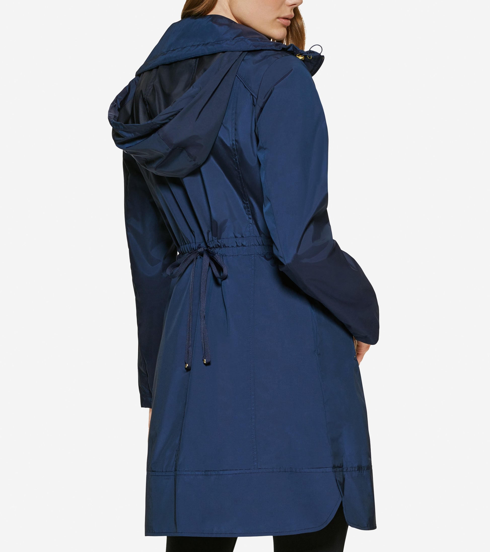 Women's Packable Travel Rain Jacket-Indigo