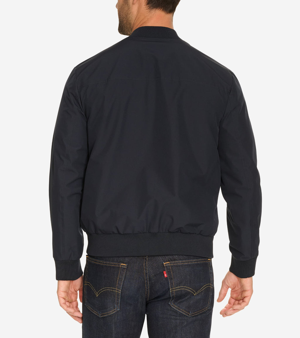Men's Nylon Bomber Jacket-Ink