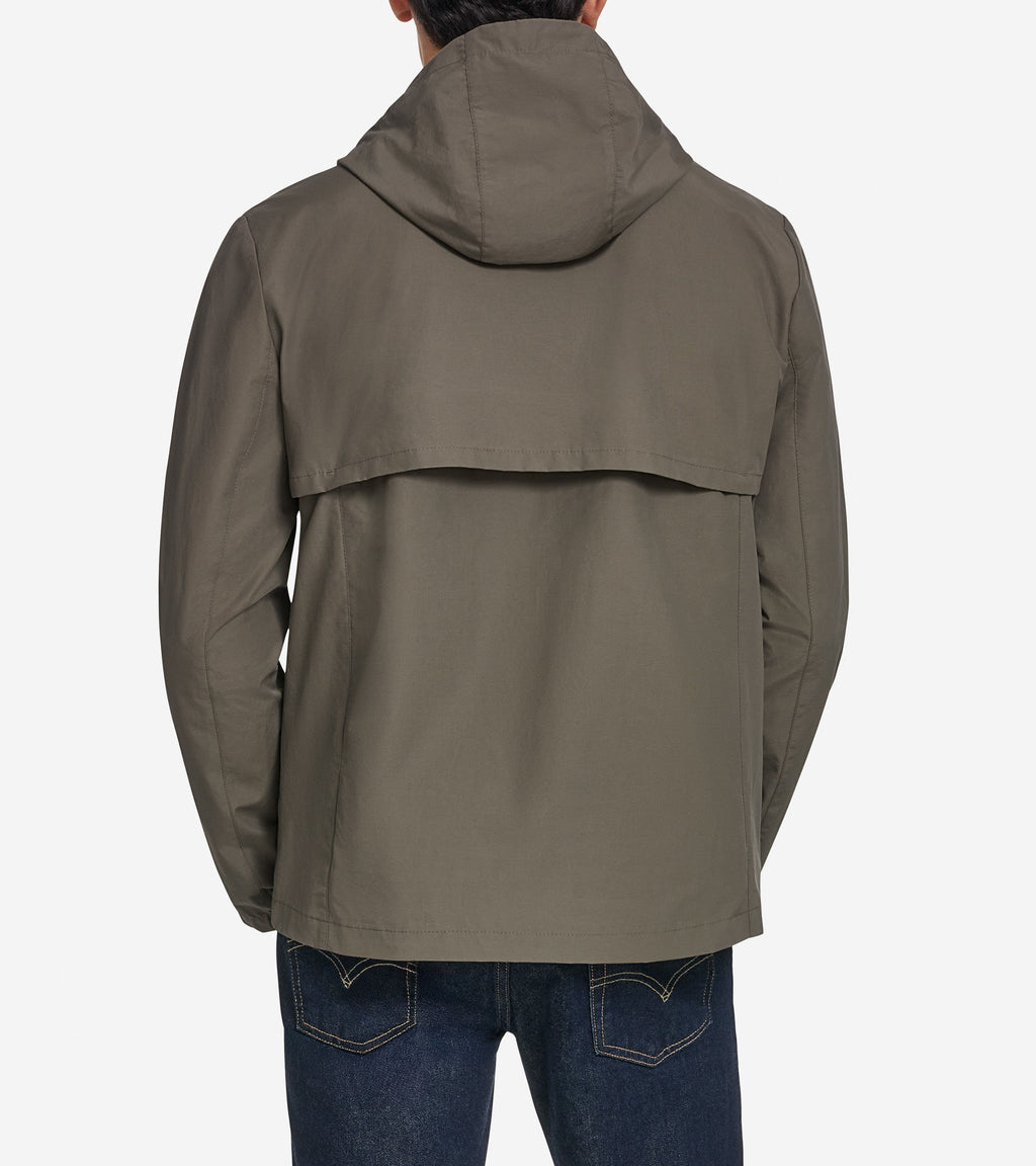 Men's Packable Running Rain Jacket-Olive