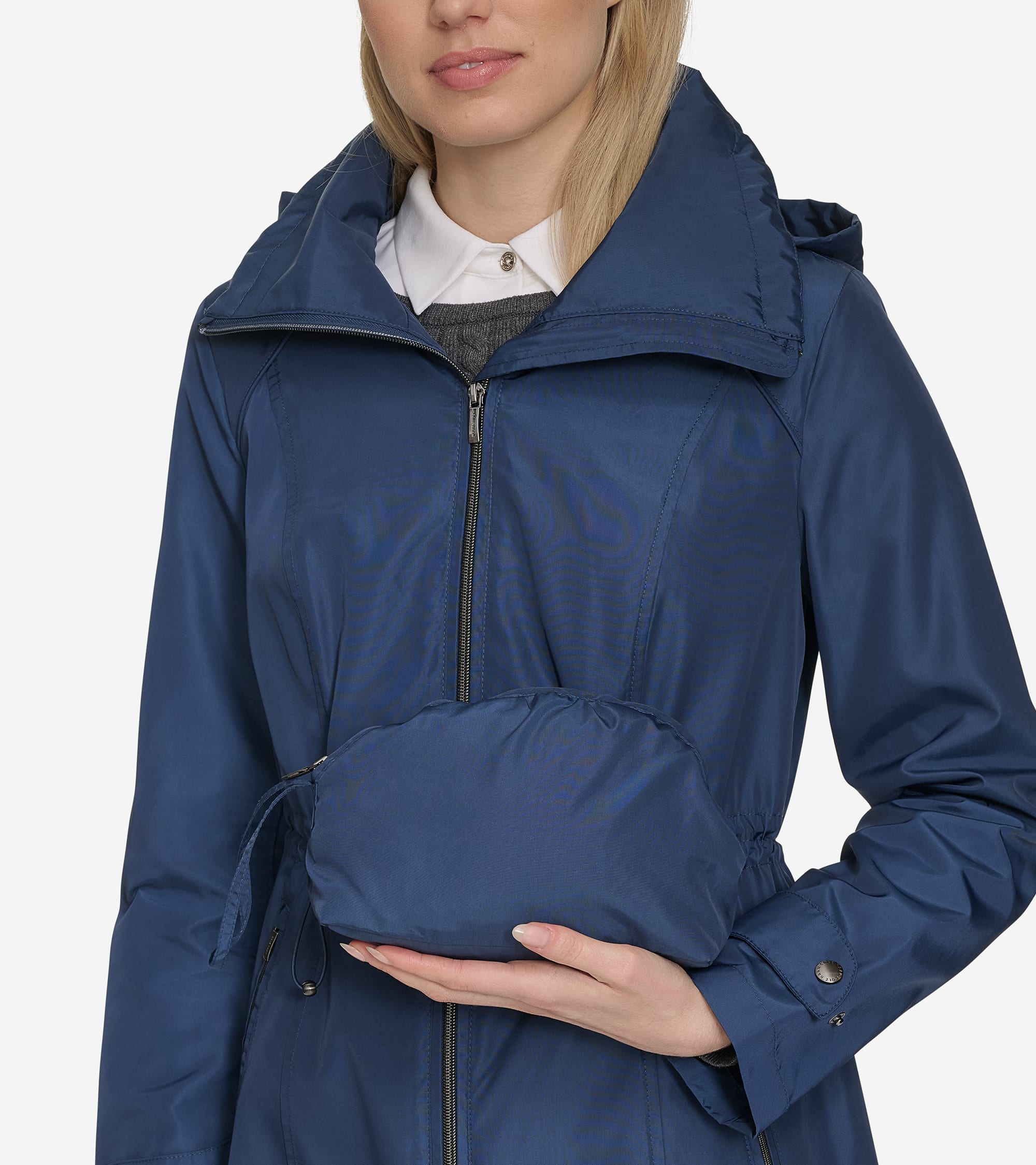 Women's Packable Rain Jacket in Blue | Cole Haan