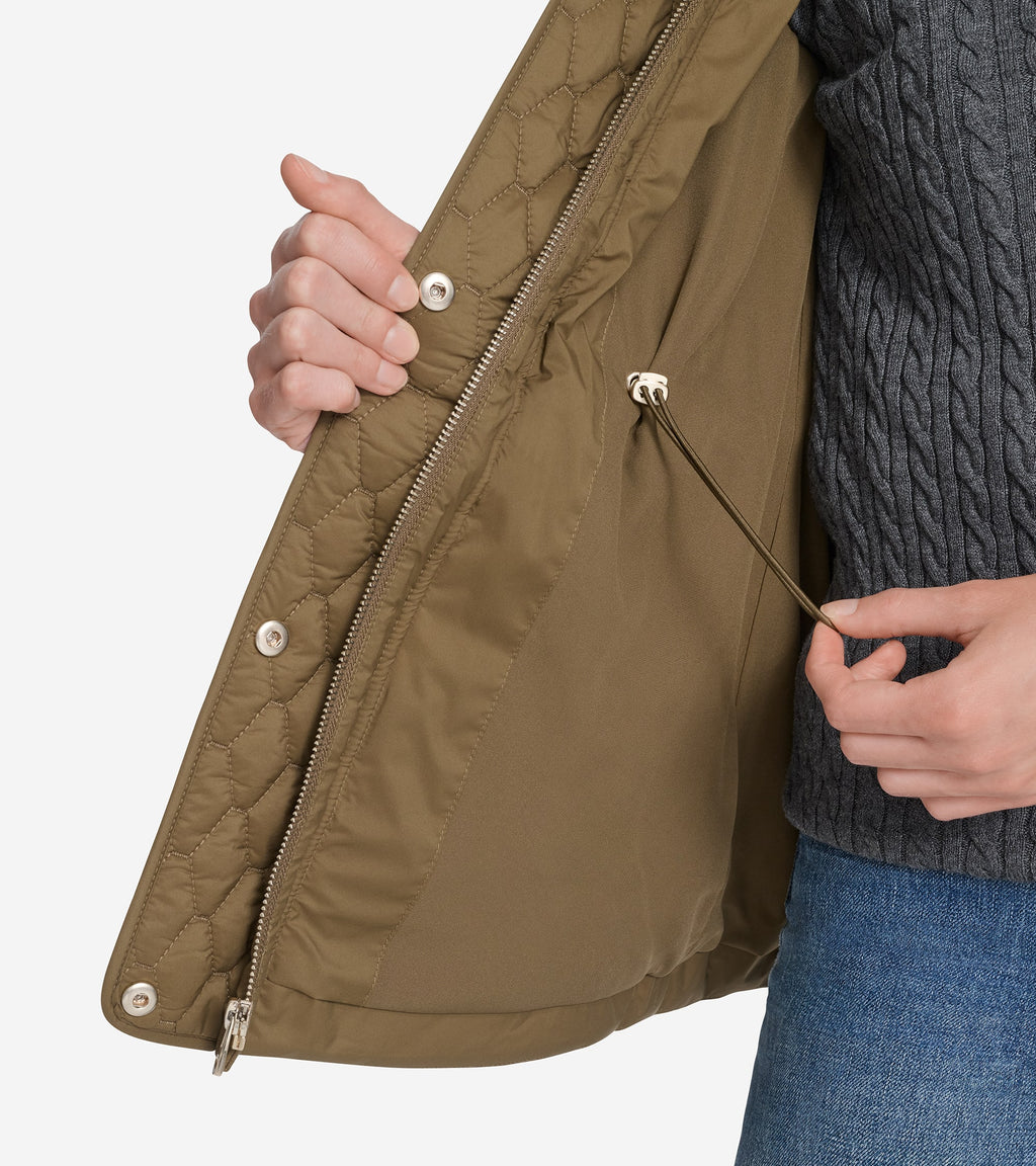 Women's Quilted Jacket-Olive
