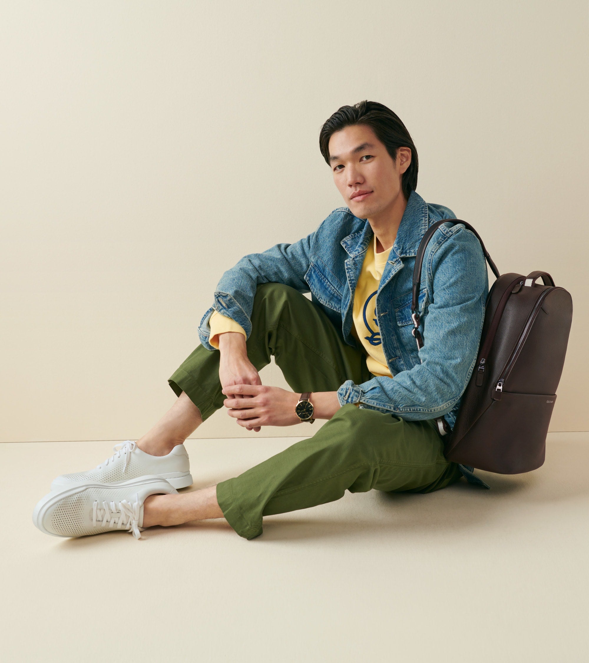 Men's GrandPrø Rally Laser Cut Sneakers in White | Cole Haan