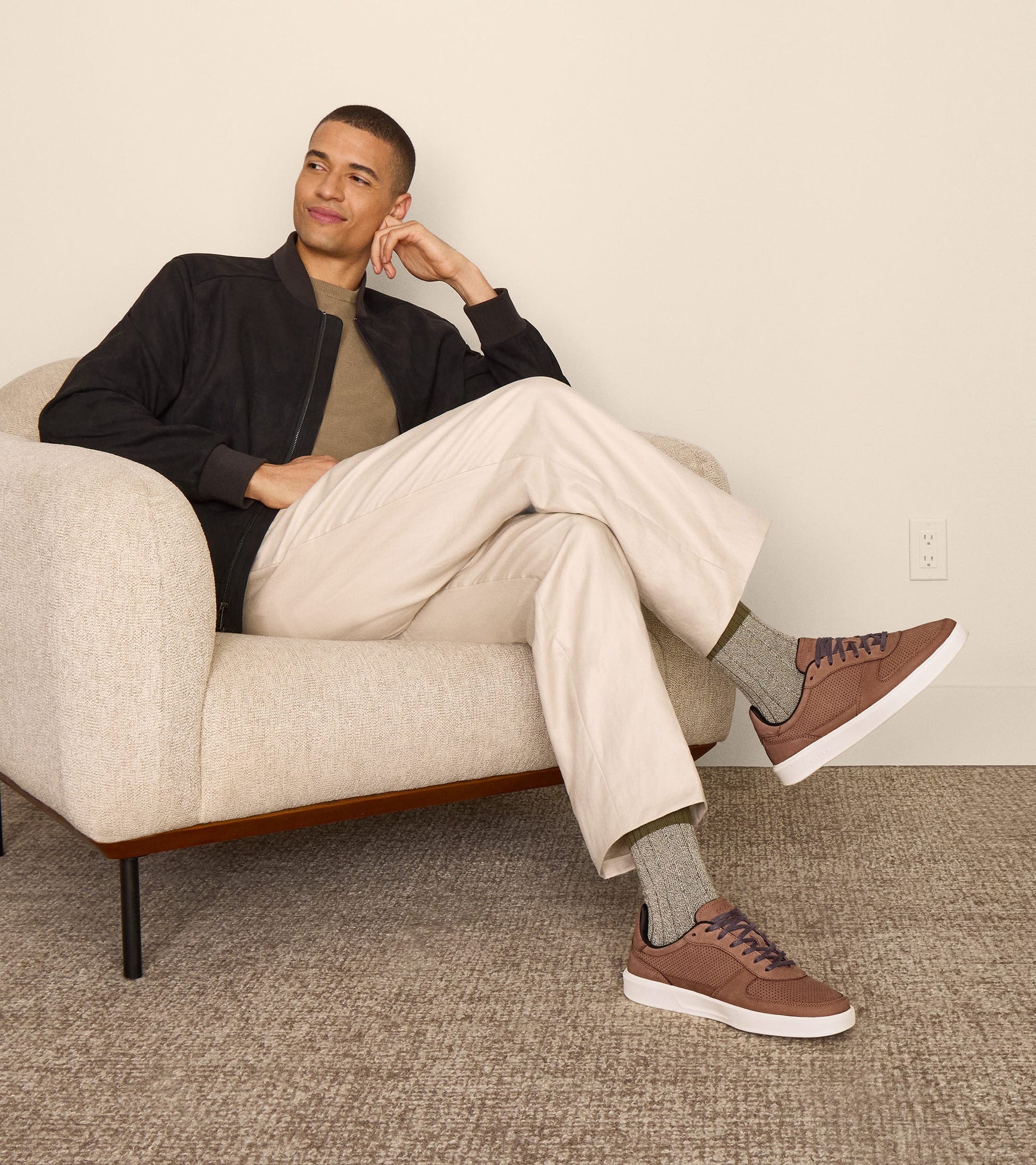 Men's Grand Crosscourt Daily Court Sneakers-British Tan-Ivory