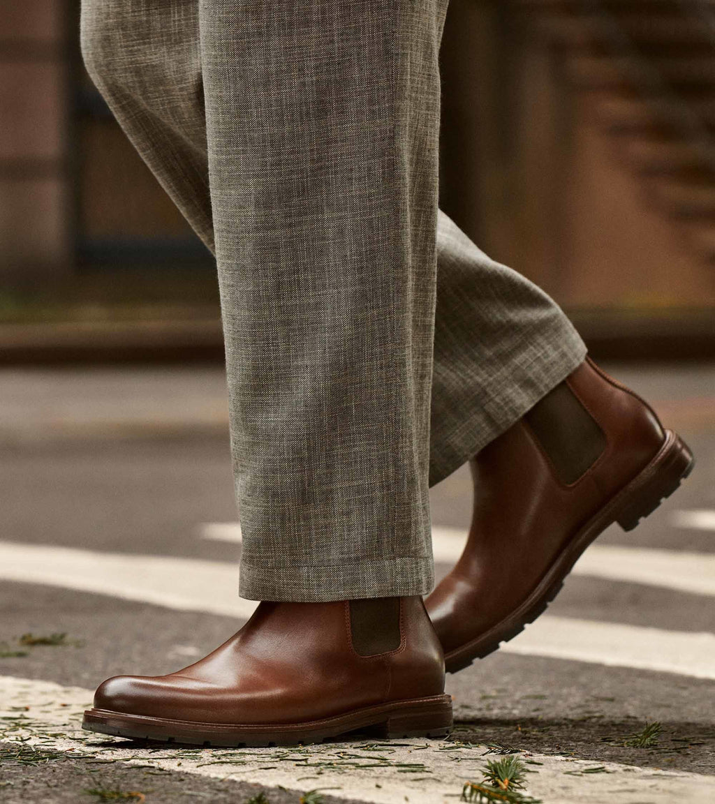 Men's Roundhill Grand Waterproof Chelsea Boots-Woodbury-Dark Chocolate