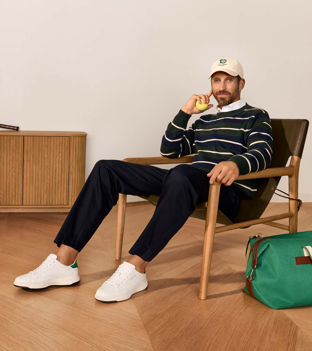 Men's GrandPrø Tennis 2.0 Sneakers-Optic White-Green Jacket-Ivory