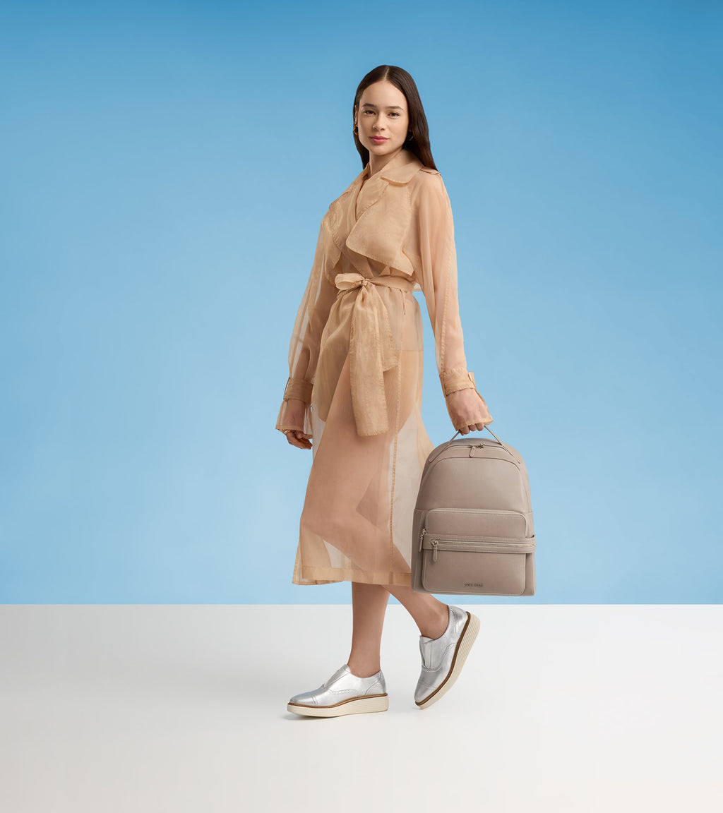 Women's Davis Leather Backpack-Irish Coffee