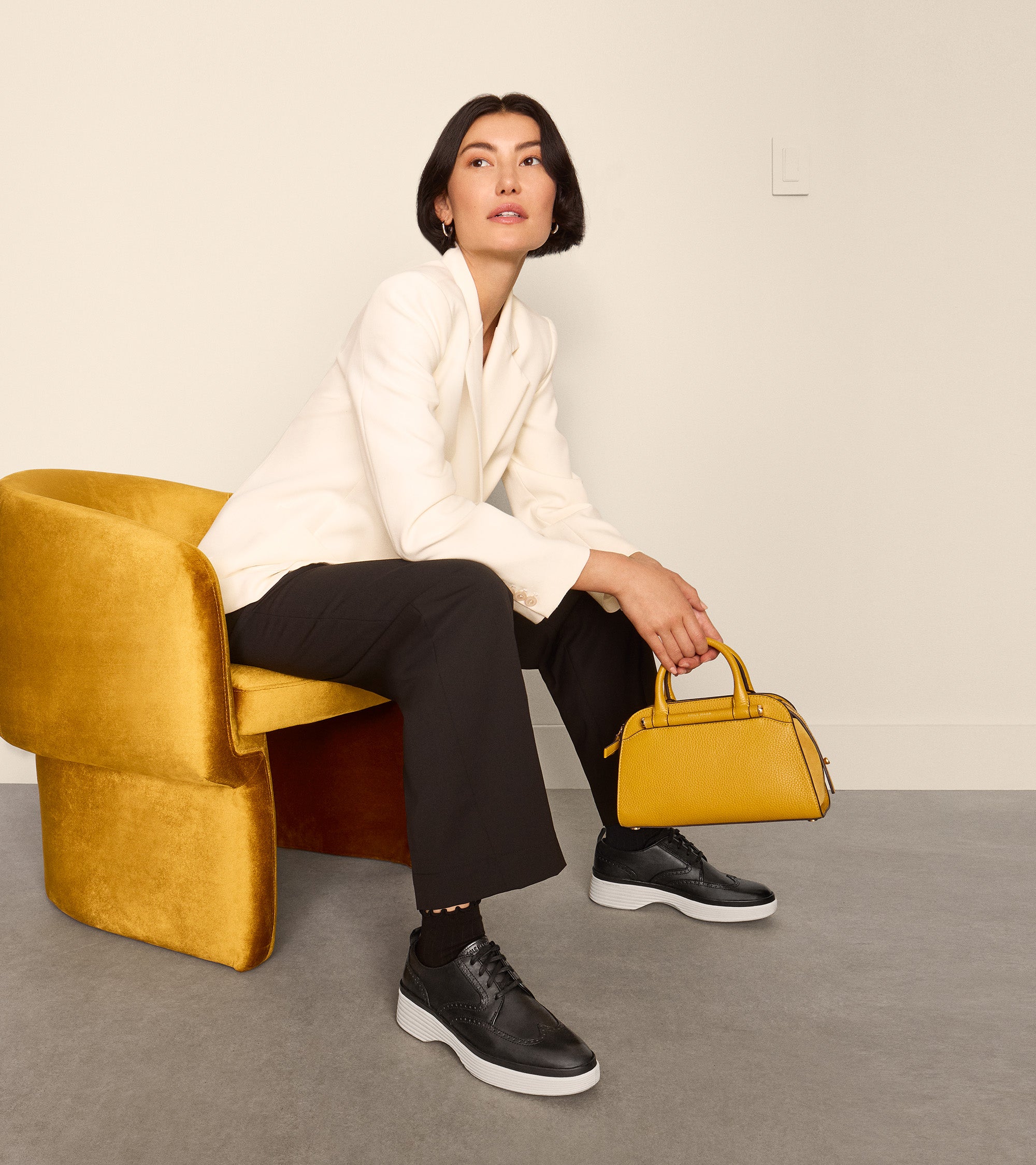 Women's ØriginalGrand City Platform Wingtip Oxfords in Black