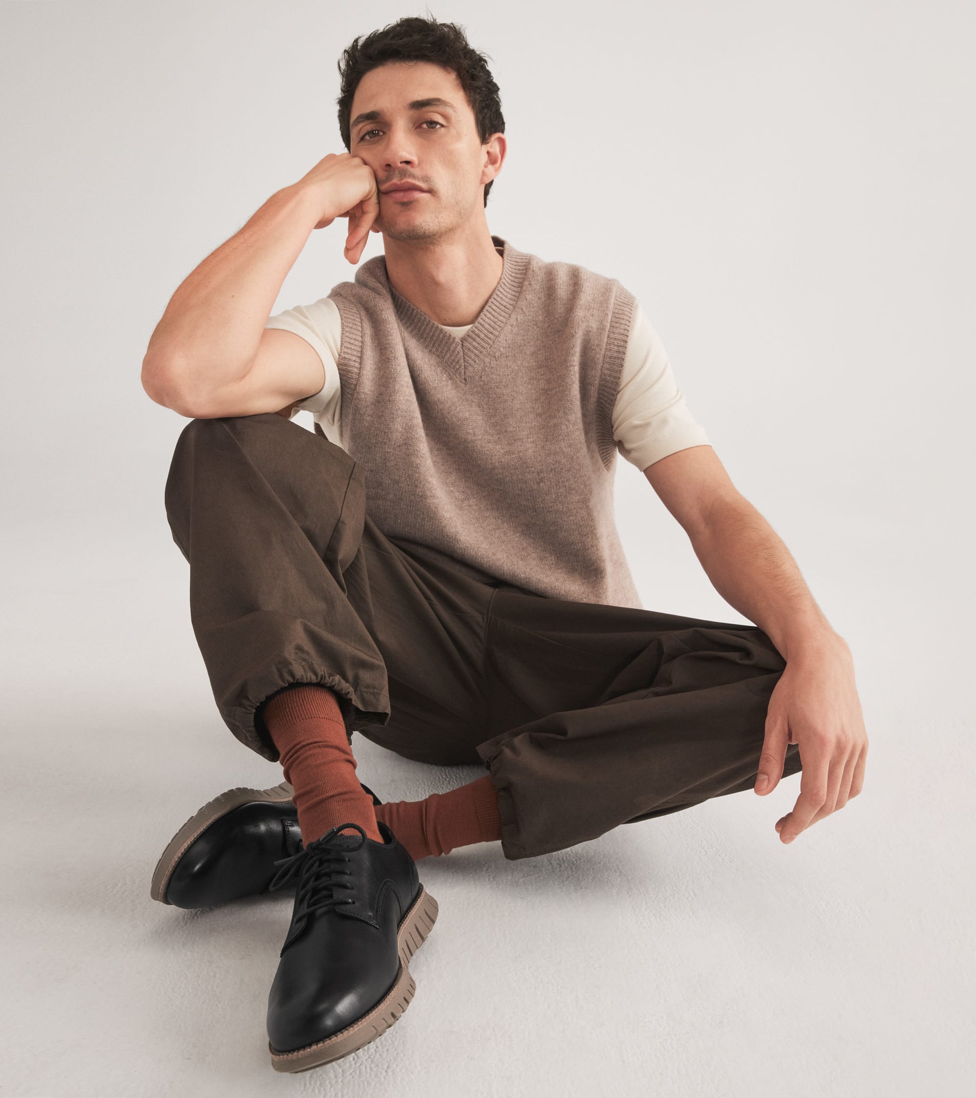 Men's ZERØGRAND Remastered Plain Toe Oxfords in Black | Cole Haan