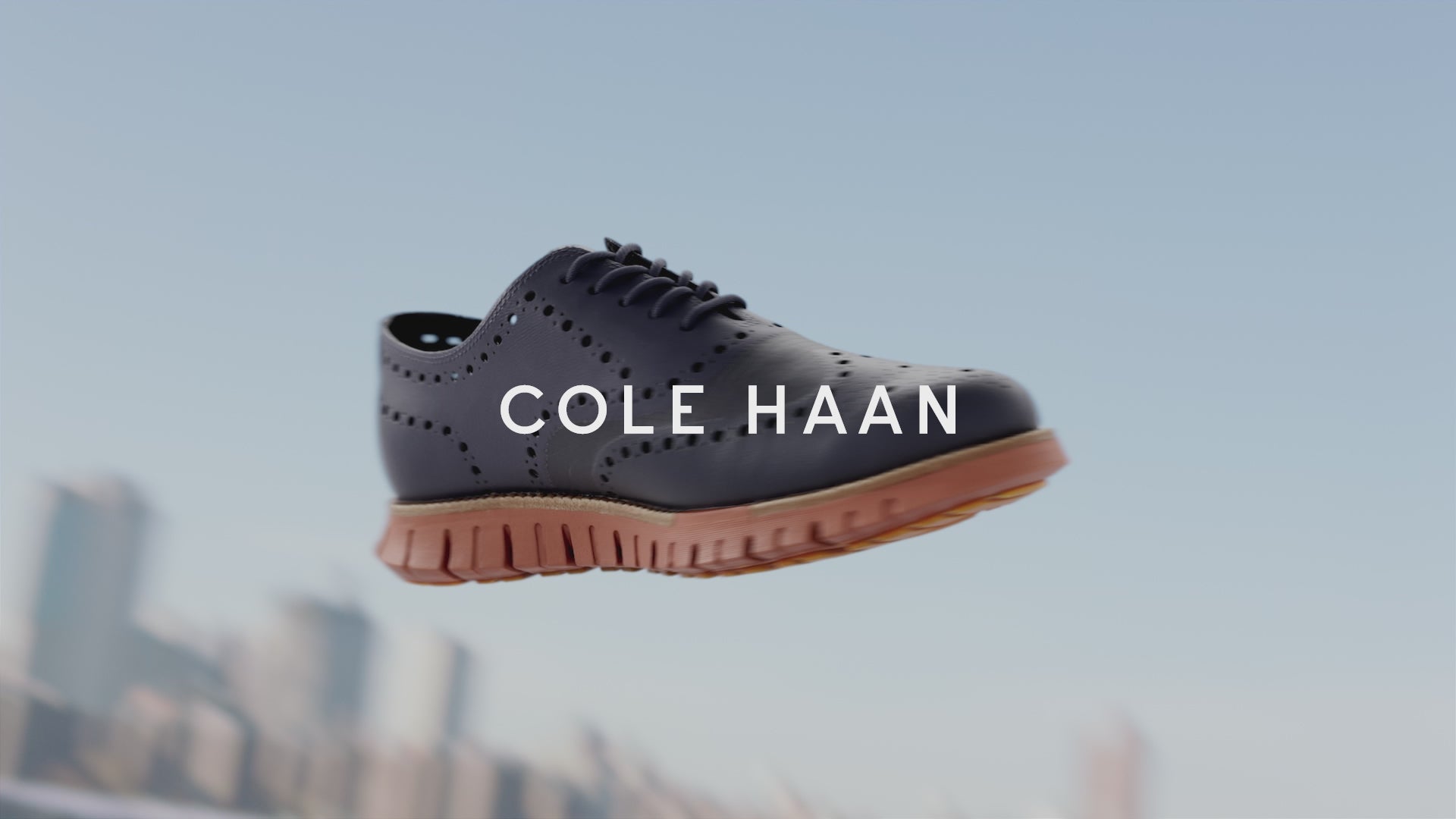 Men's ZERØGRAND Remastered Stitchlite™ Wingtip Oxfords in Black