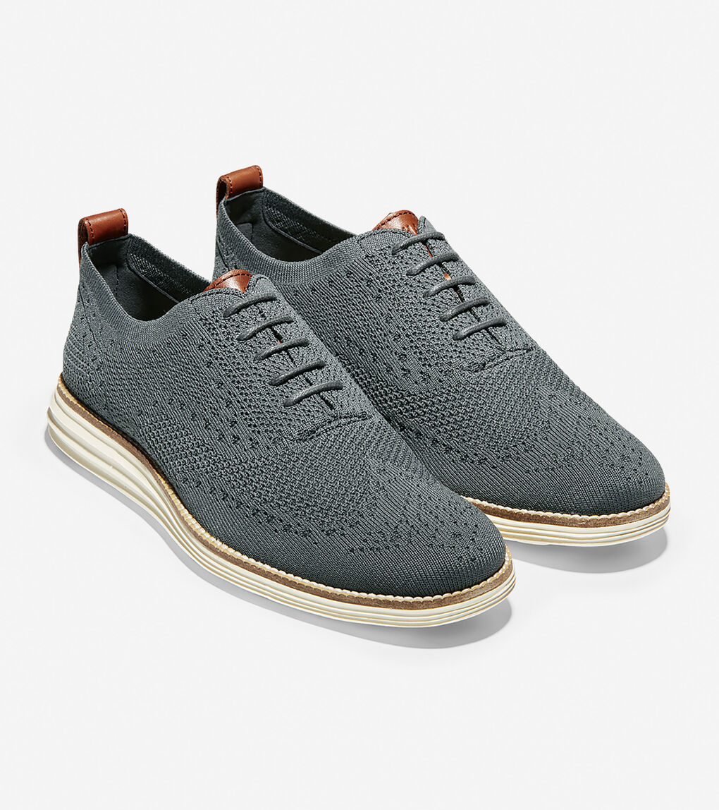 moretti ashland knit wingtip oxford black