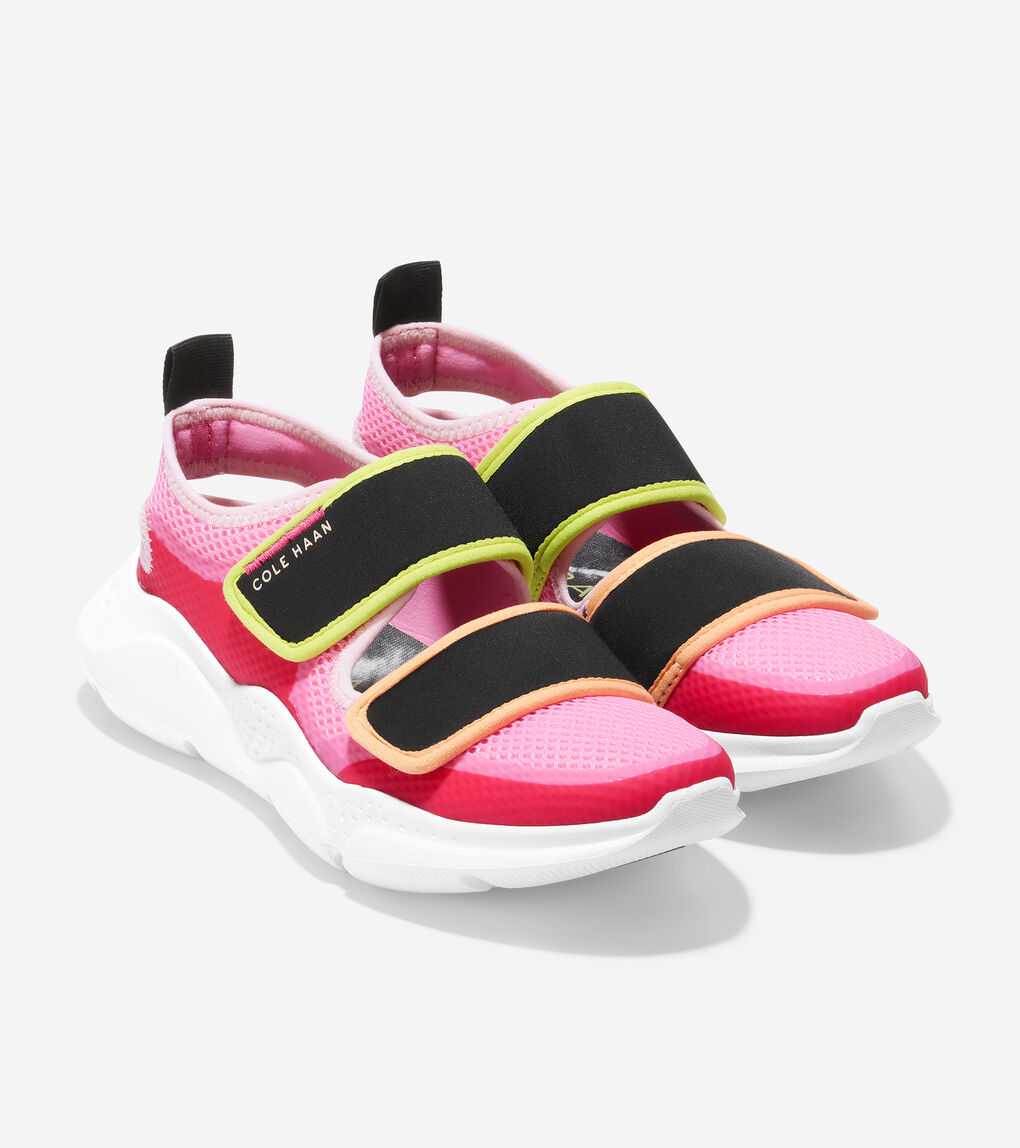 Women's ZERØGRAND Radiant Sport Sandal in Bright Berry-Black-Pink ...