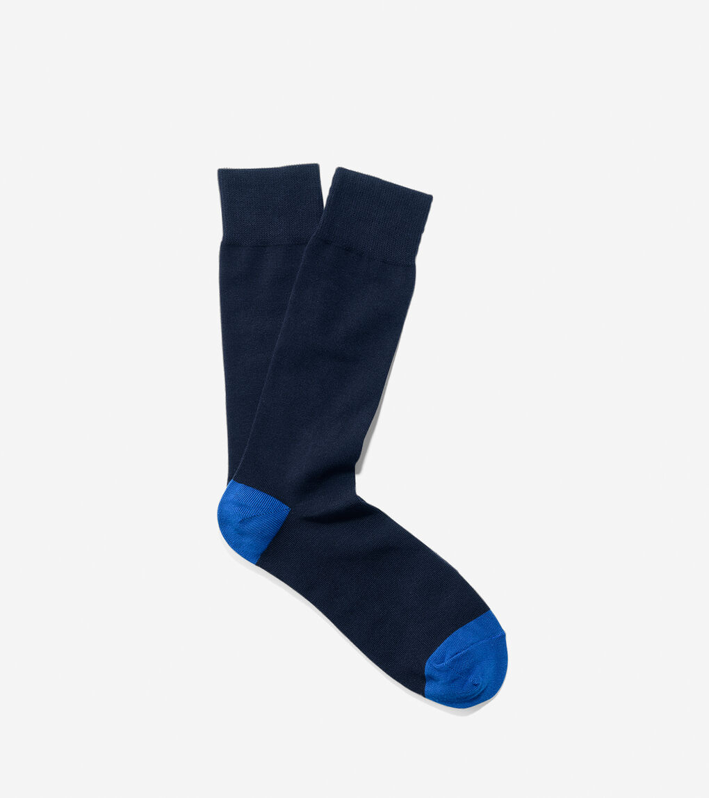 Heel/Toe Knit Socks in Navy | Cole Haan