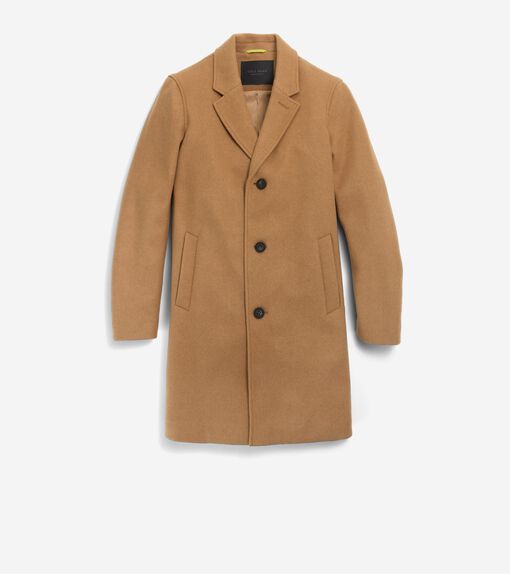 Men's Stretch Wool Top Coat