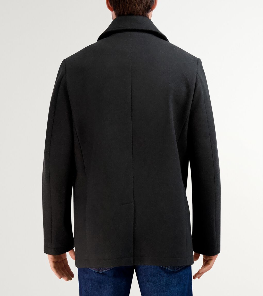 Men's Wool Peacoat in Black | Cole Haan