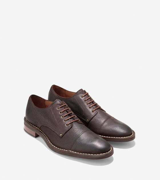 Canton Stitch Cap Toe Oxfords in Brown | Cole Haan Outlet