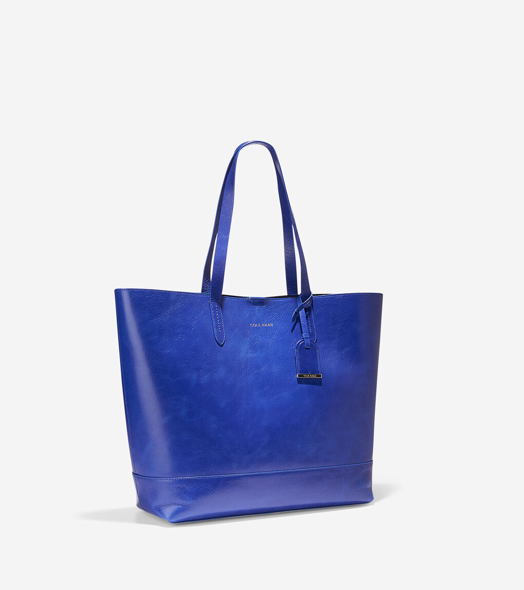 Palermo Glazed Tote in Blue | Cole Haan