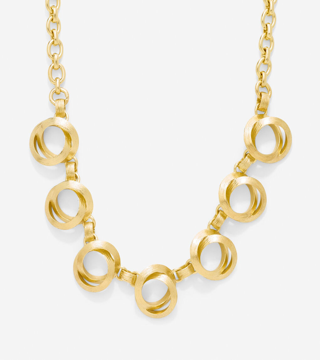 Double Circle Frontal Necklace