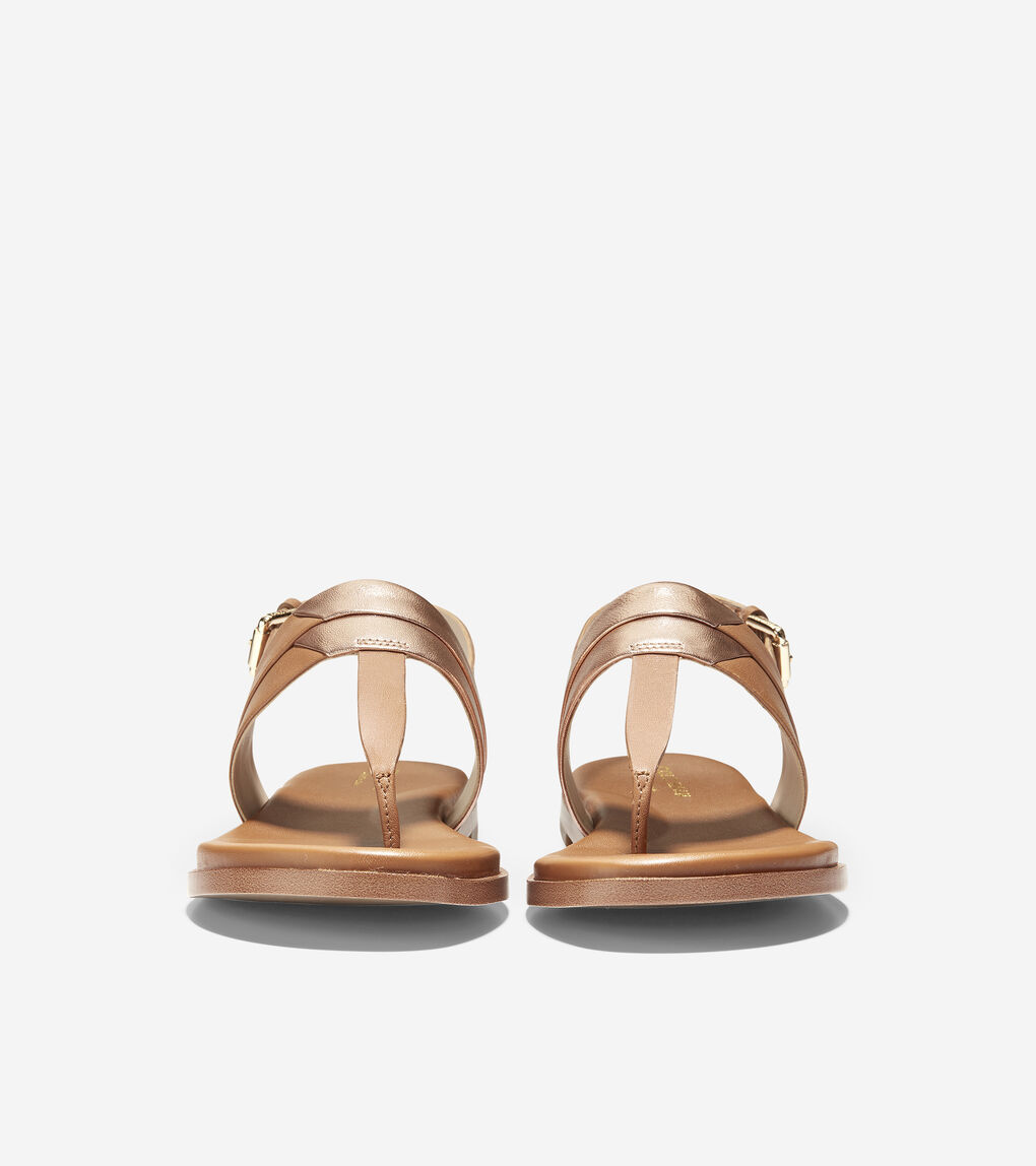 Women's Ainslee Grand T-Strap Sandal in Pecan-rose Gold | Cole Haan