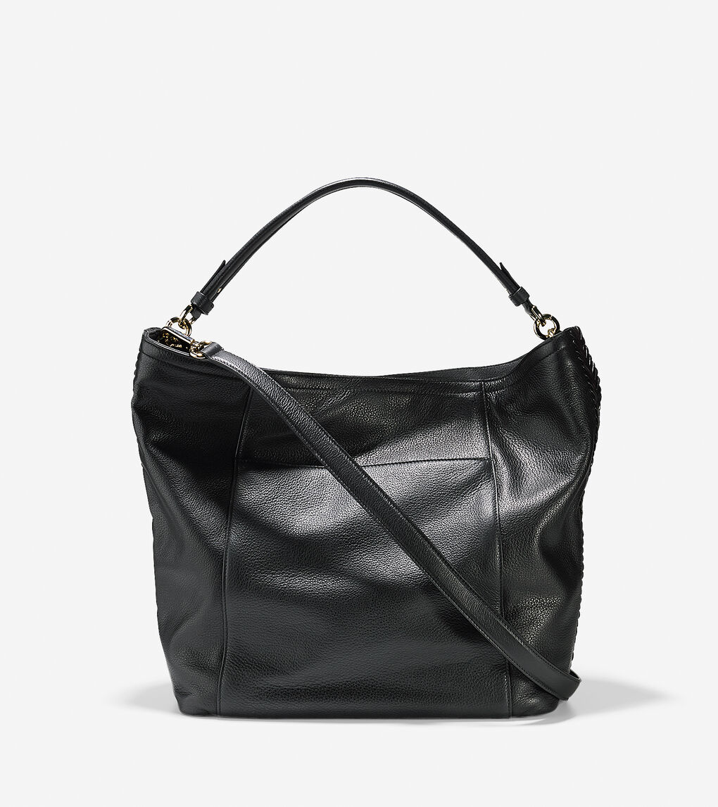 Nickson Double Strap Hobo in Black | Cole Haan