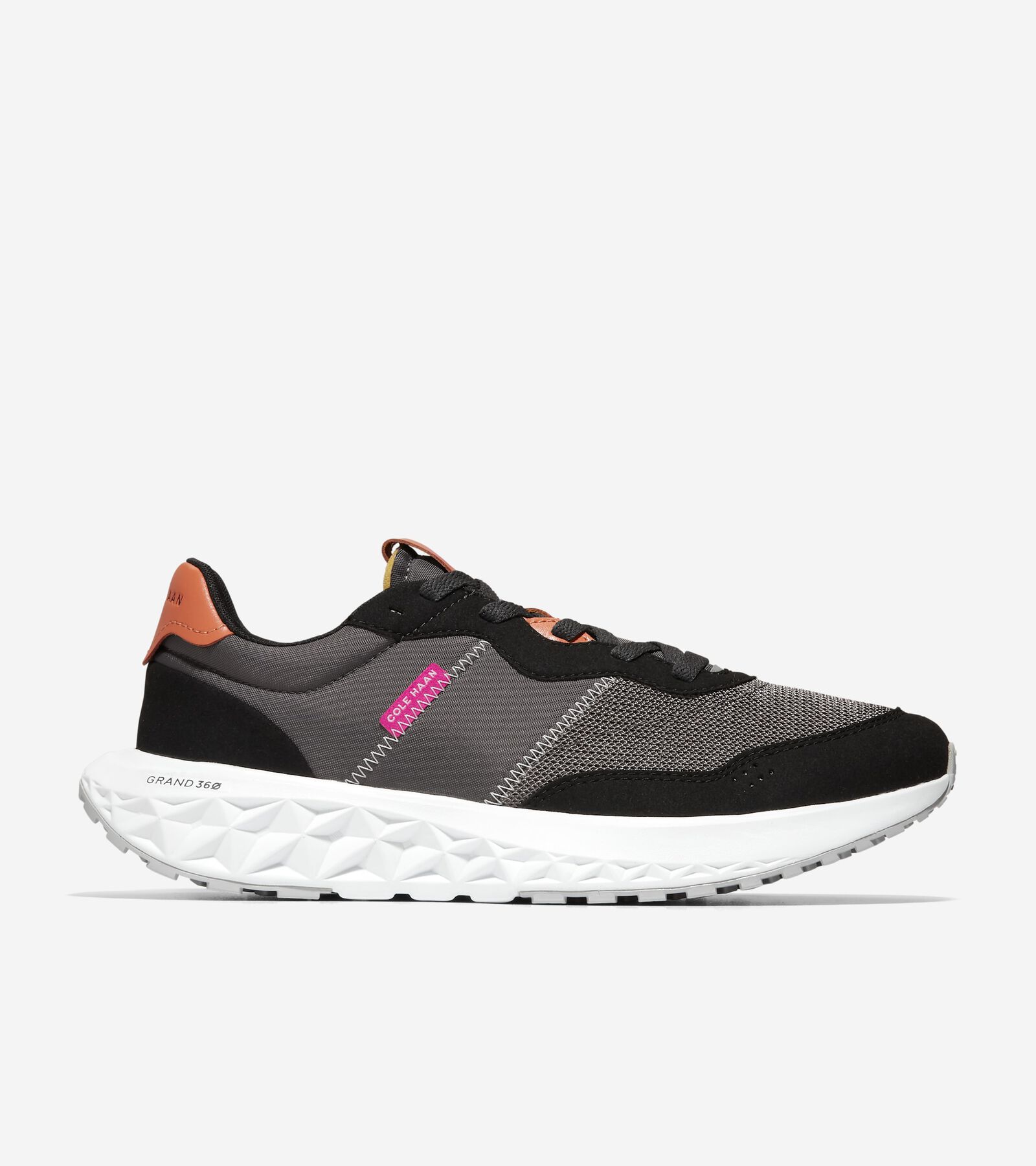 Cole Haan Zerøgrand All Day Runner In Black-pavement Gray-optic White