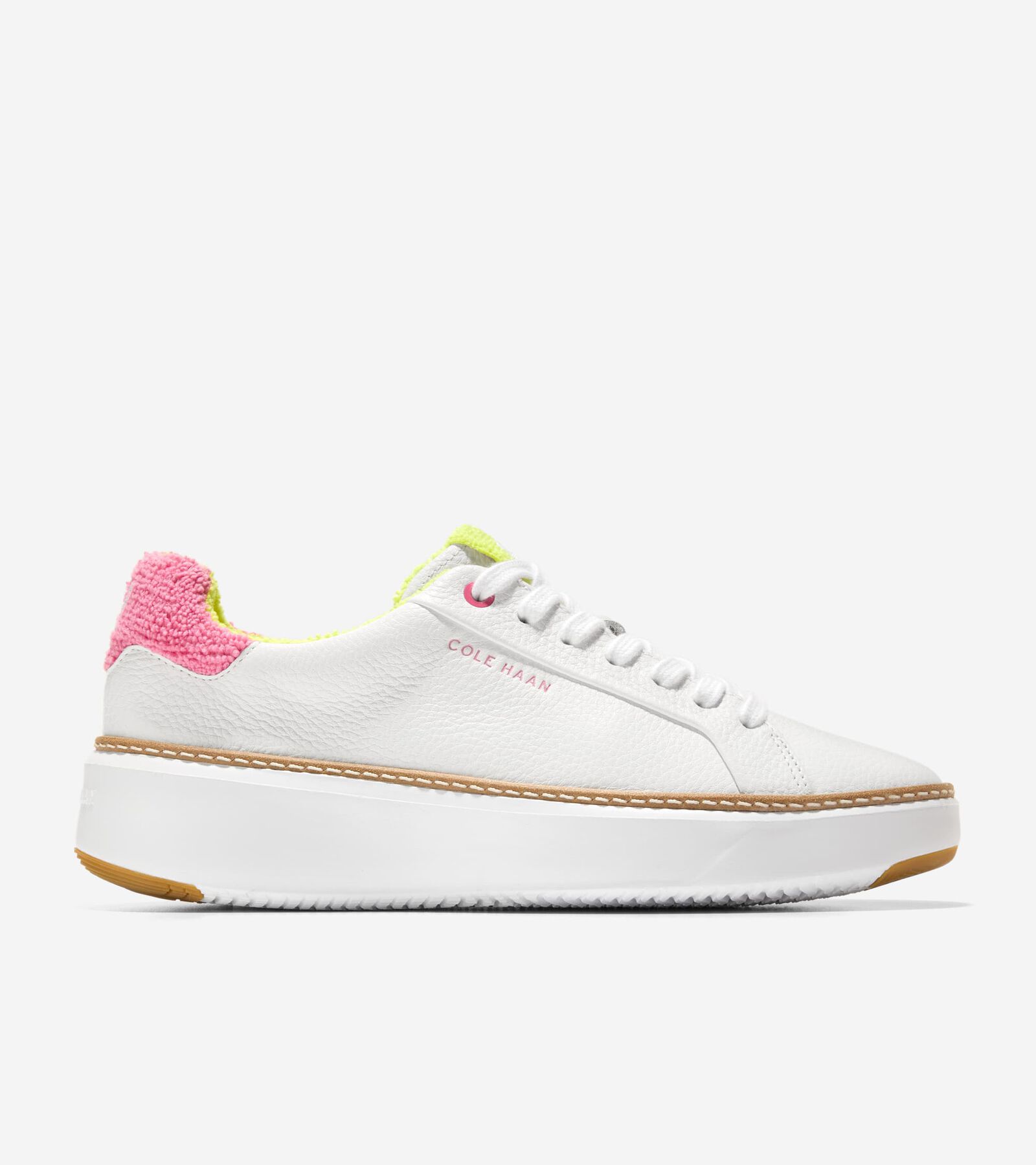 Shop Cole Haan Women's Grandprø Topspin Sneaker In Optic White-camelia Rose Terry