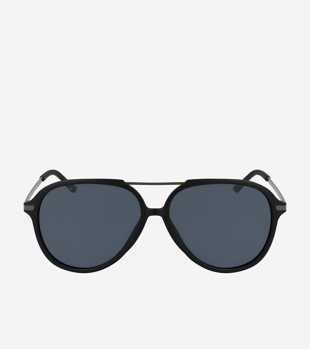 Sport Aviator Sunglasses in BLACK | Cole Haan