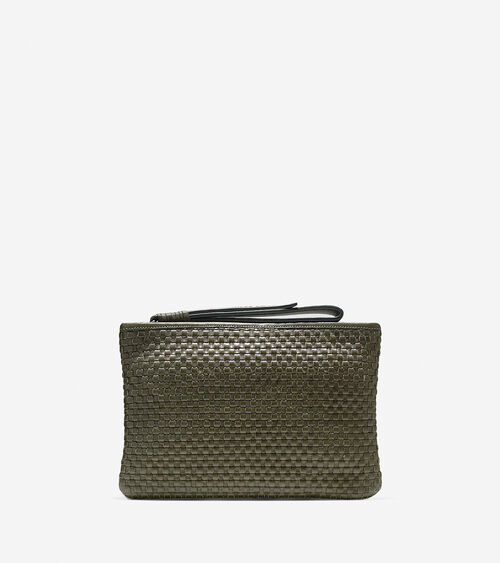 Bethany Weave Medium Pouch in Fatigue | Cole Haan