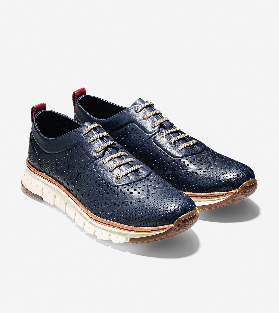 zerogrand perforated leather sneakers