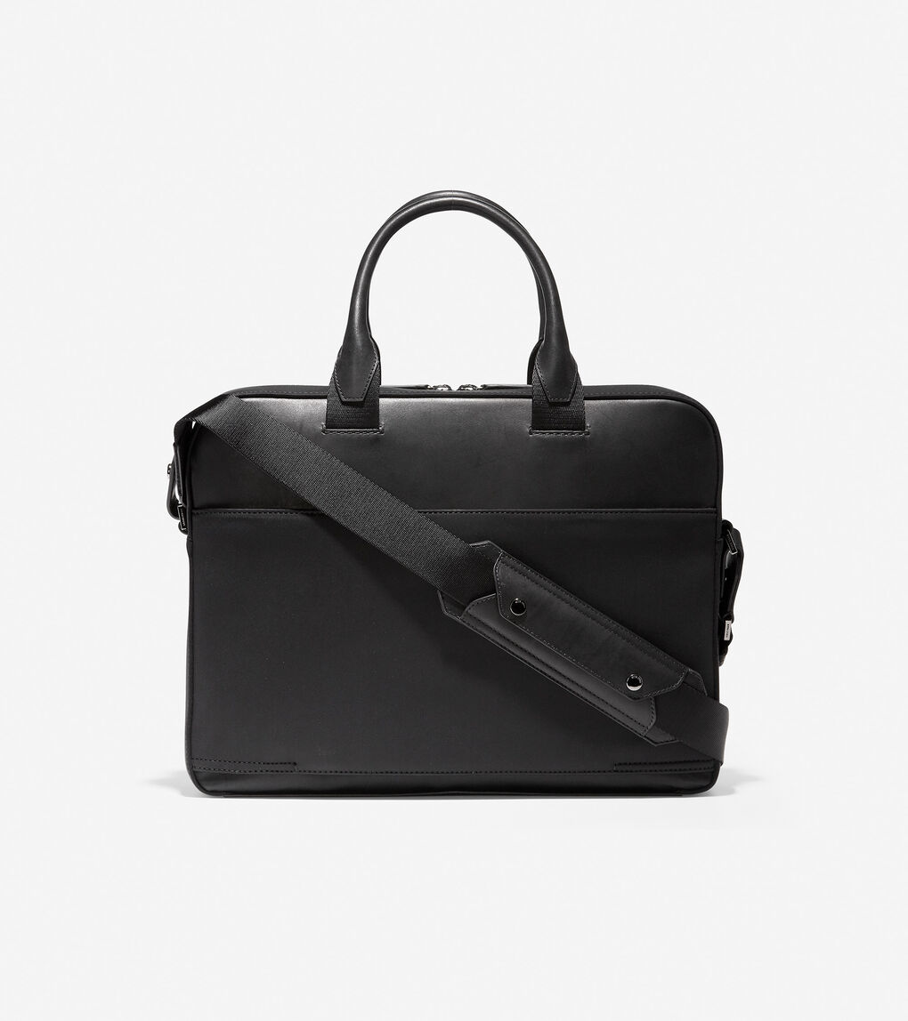 GRANDSERIES Nylon and Leather Attache in Black | Cole Haan