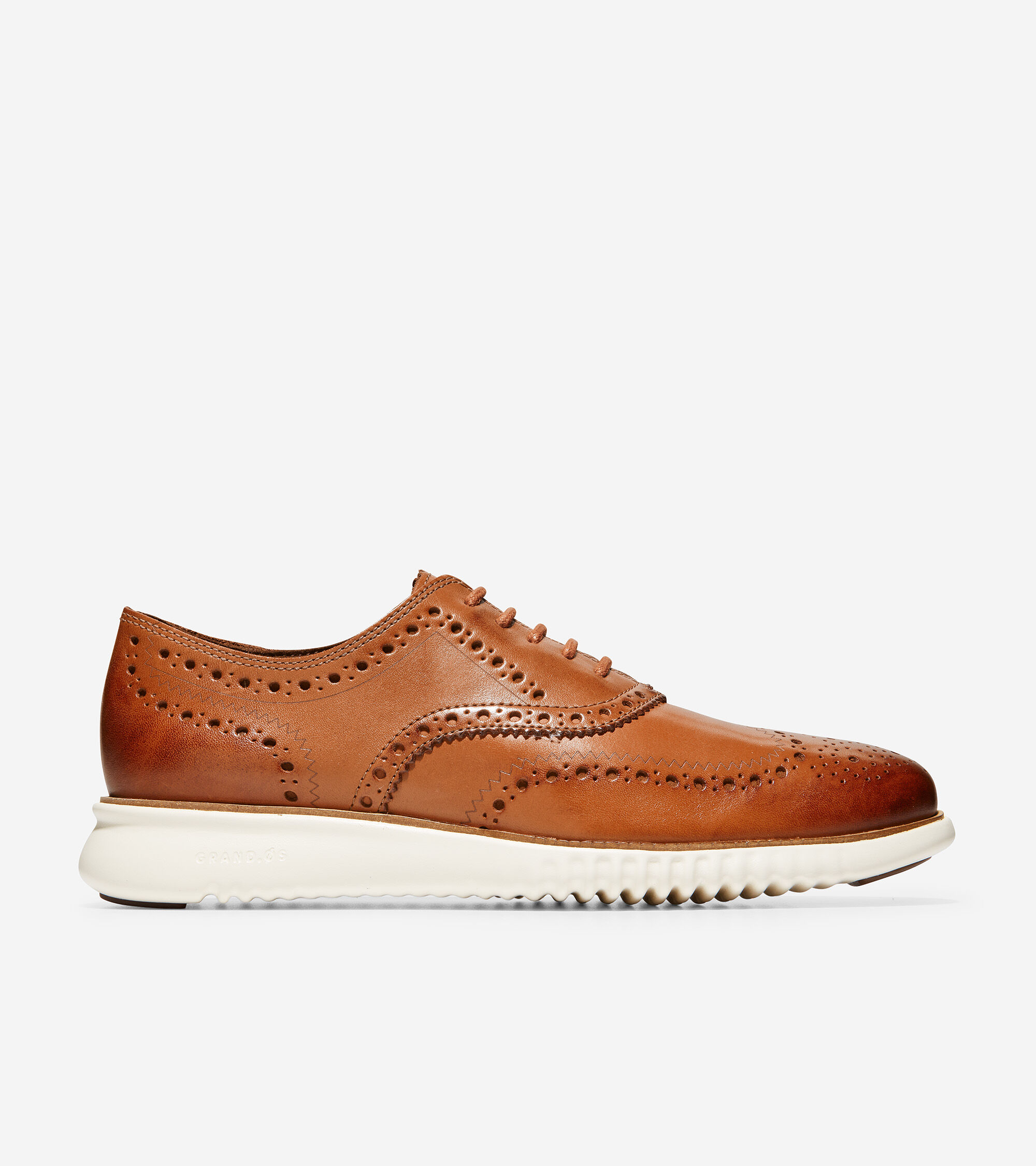 Wingtip Oxford in British Tan-White 