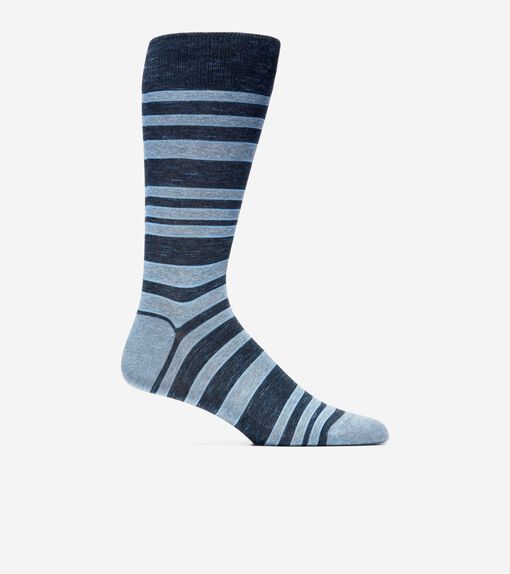Men's Cotton Stripe Crew Socks