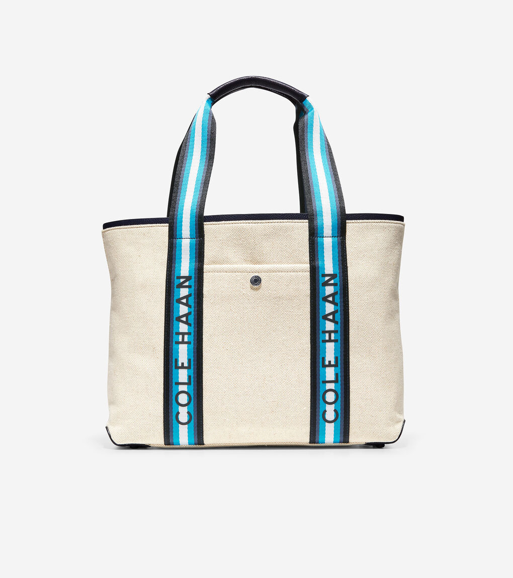 Summer Canvas Tote Bag in BLUE | Cole Haan