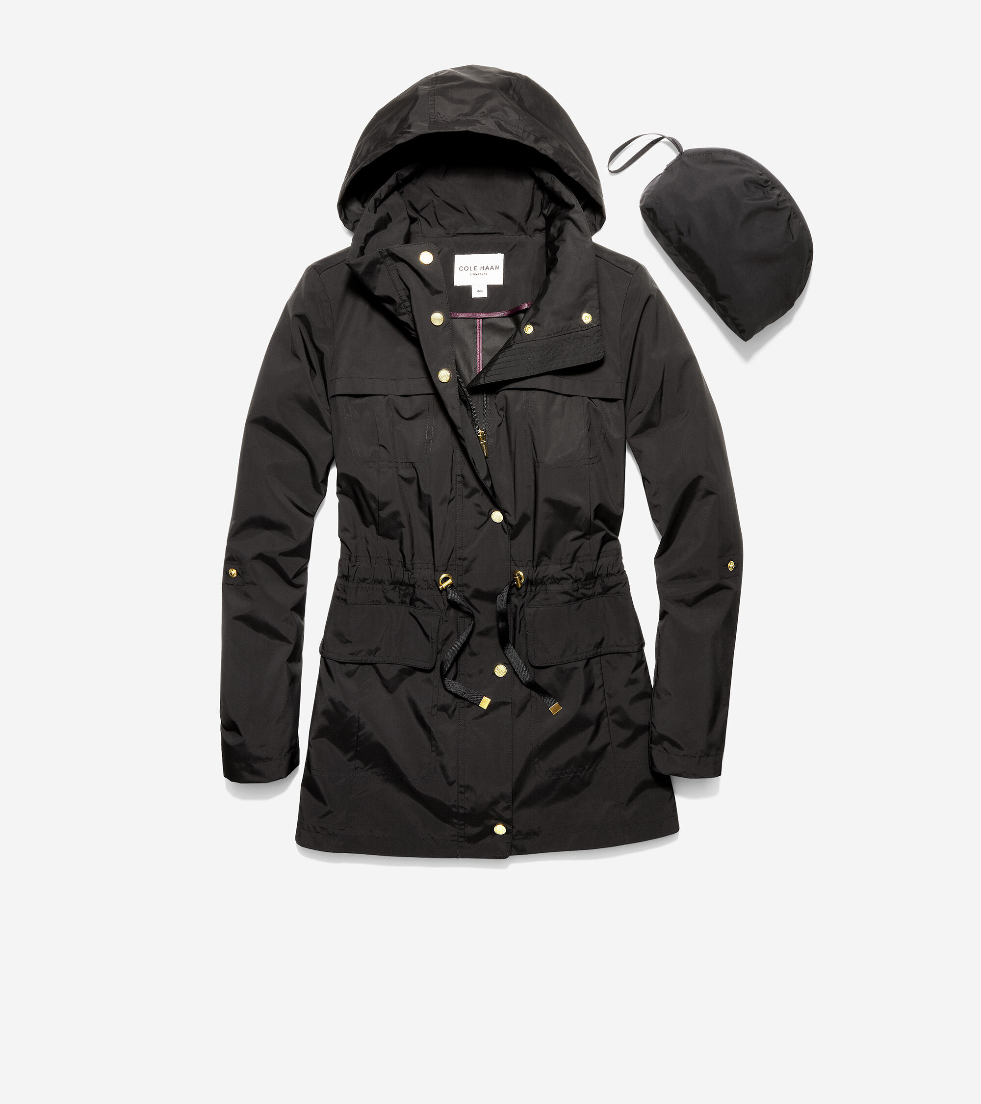 short hooded rain jacket