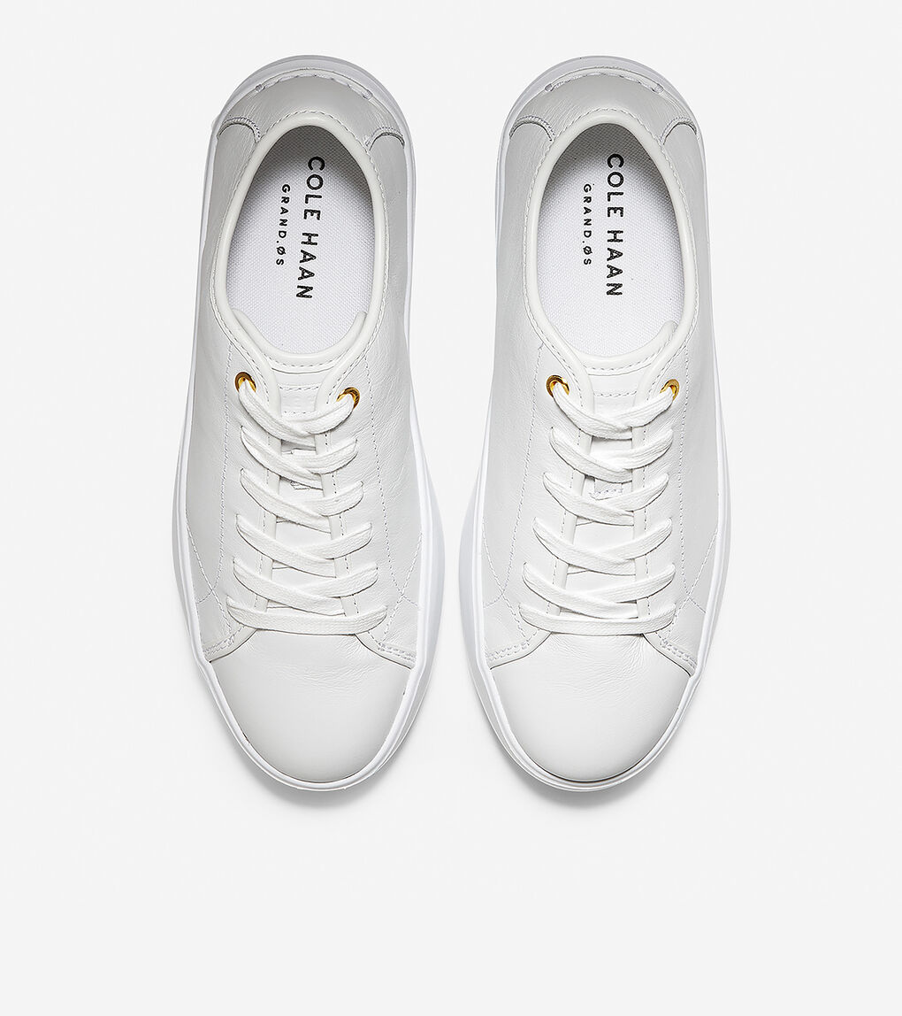 Women's Grand Crosscourt Turf Sneaker in Optic White Leather | Cole Haan US