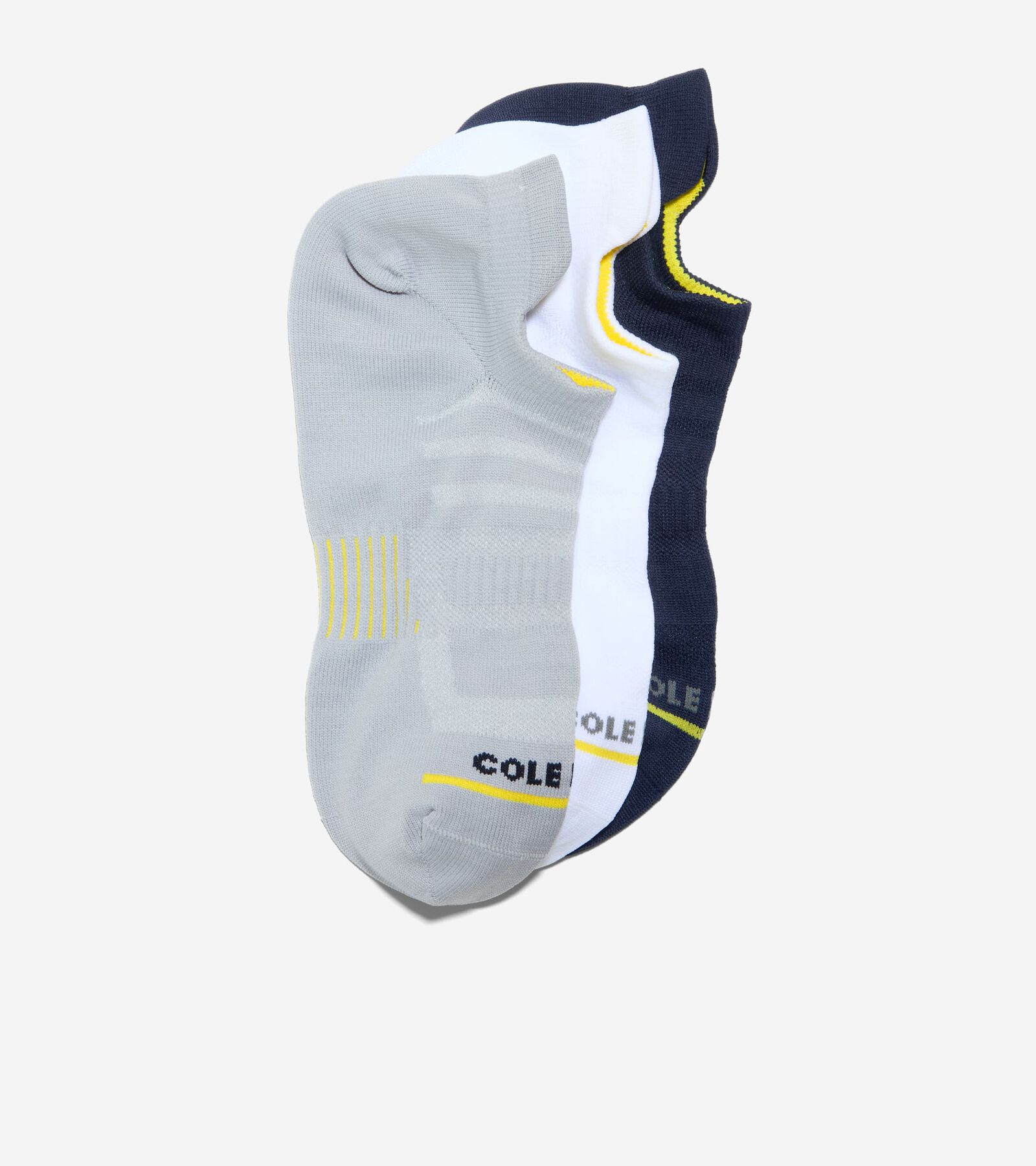 Shop Cole Haan Men's Zerøgrand 3-pair Liner Socks In Navy Blue Assorted