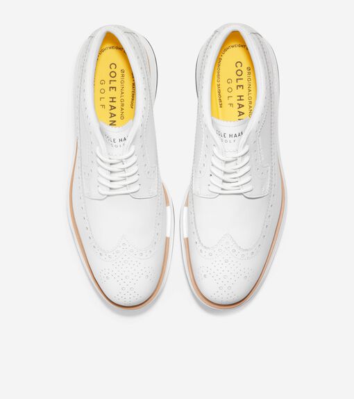 Men's ØriginalGrand Tour Waterproof Golf Shoes in White | Cole Haan