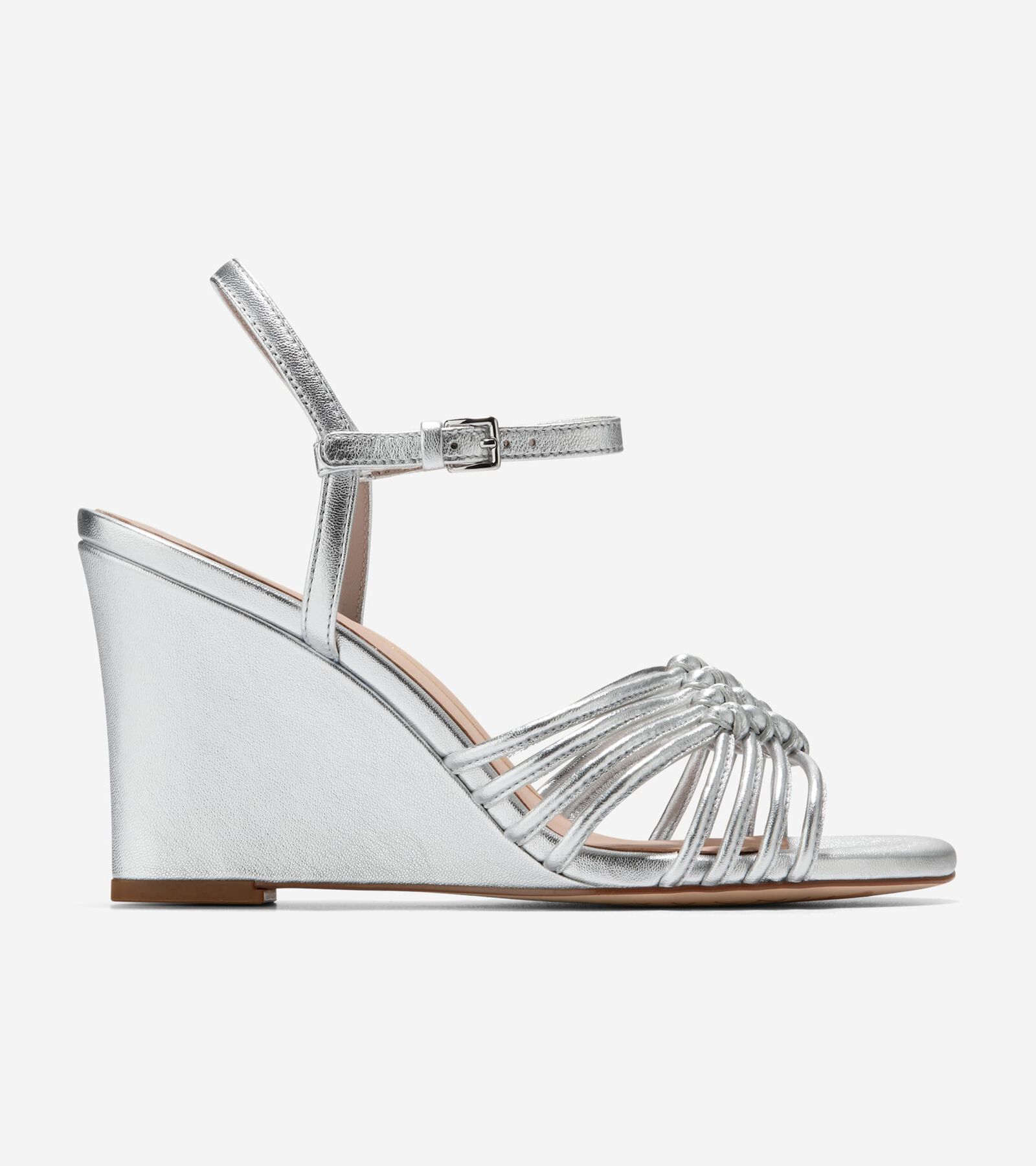 Cole Haan Jitney Knot Wedge In Silver