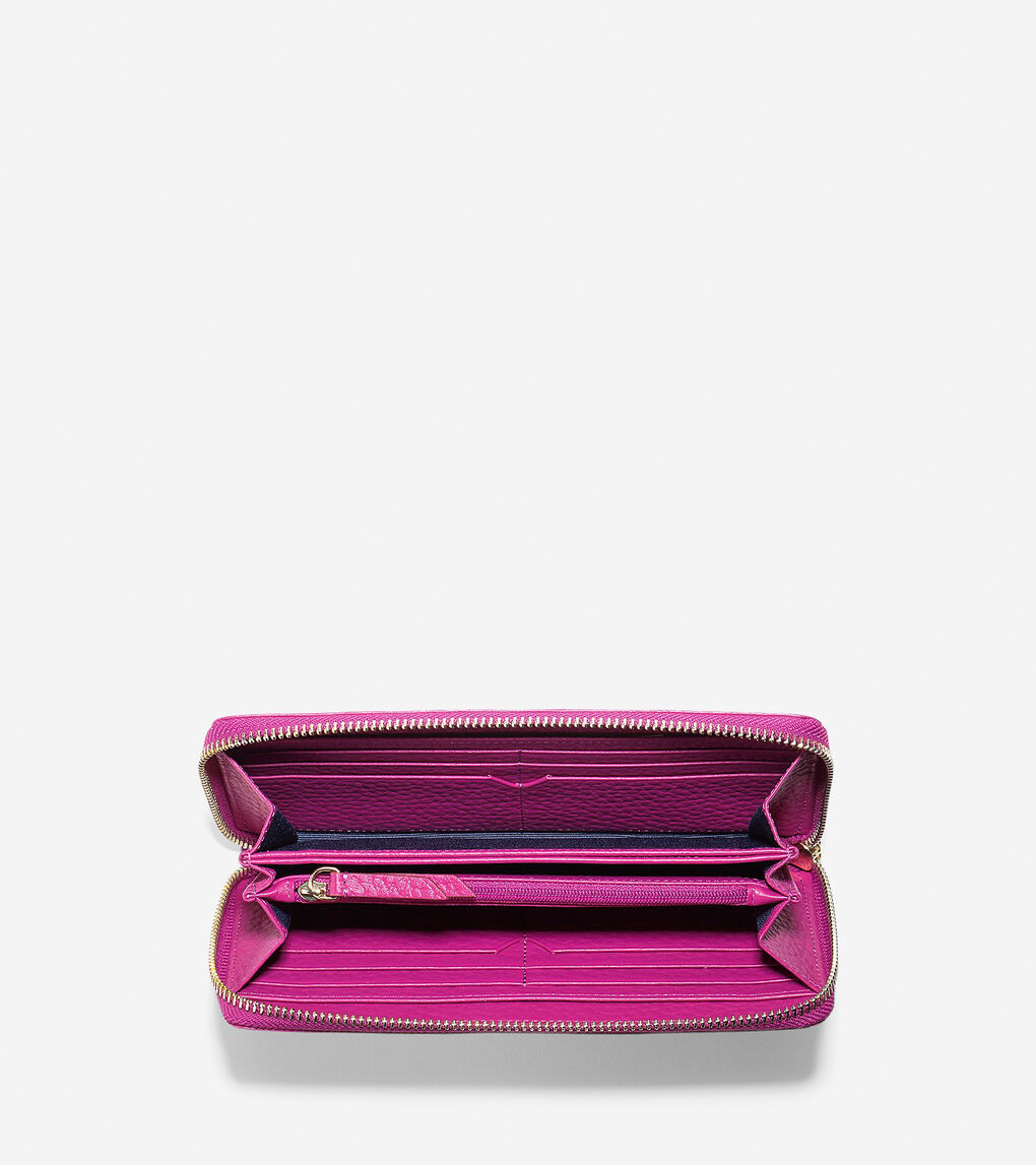 Adeline Continental Zip Wallet in Medium Pink | Cole Haan