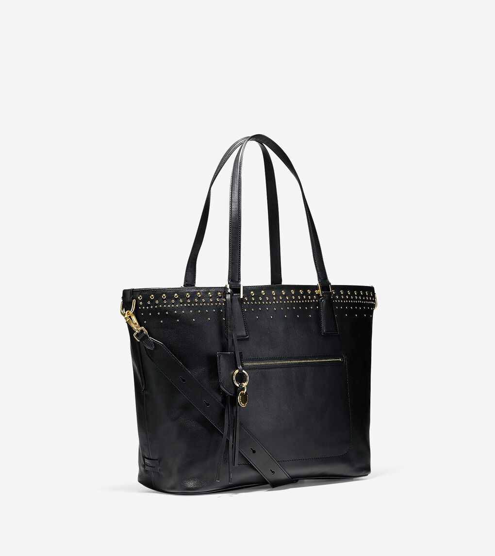 Marli Studded Tote in Black | Cole Haan