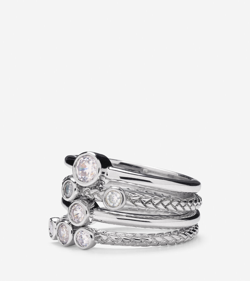 Set of 4 Stack CZ Rings