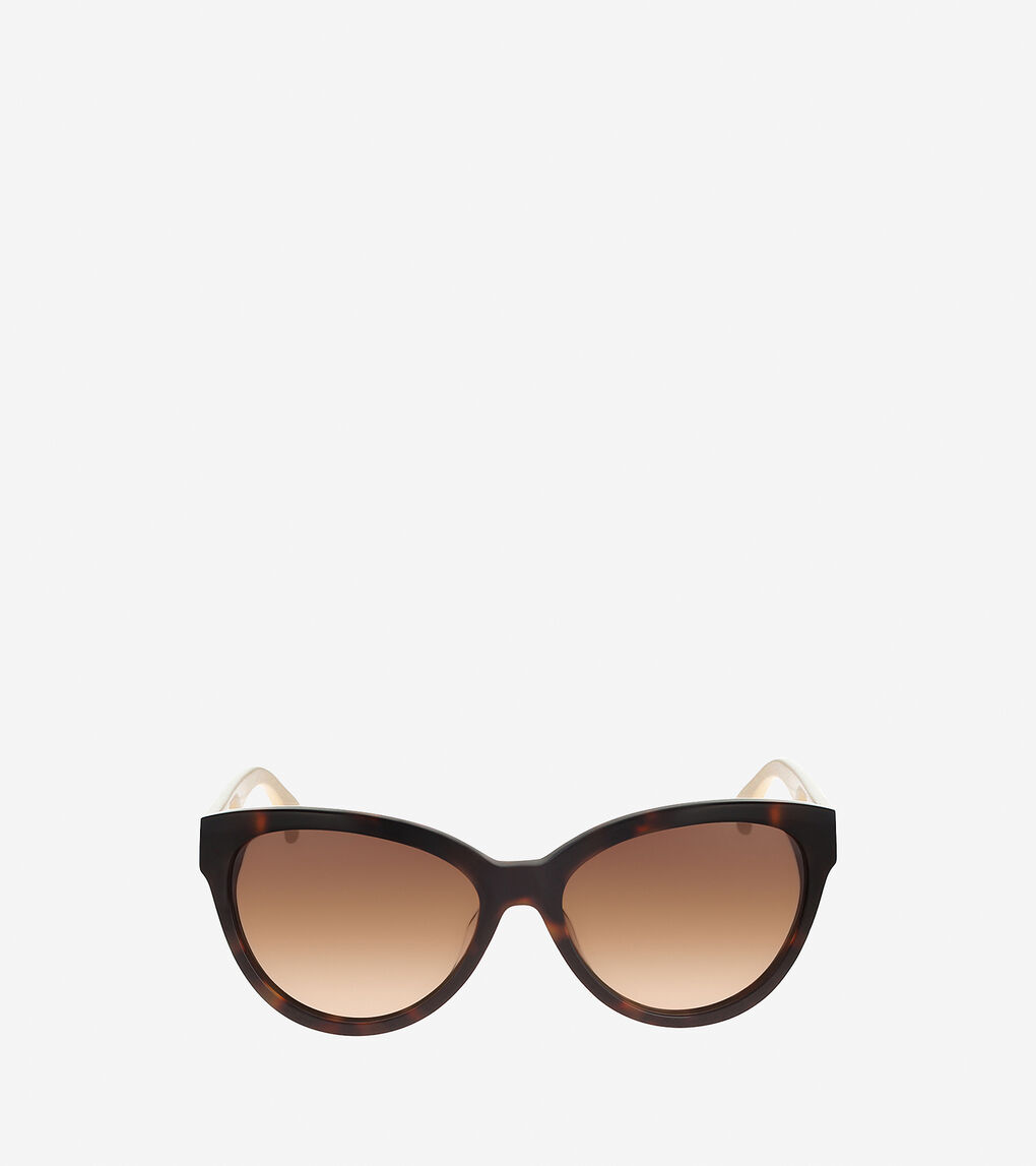 Cat Eye Acetate Sunglasses in Brown | Cole Haan