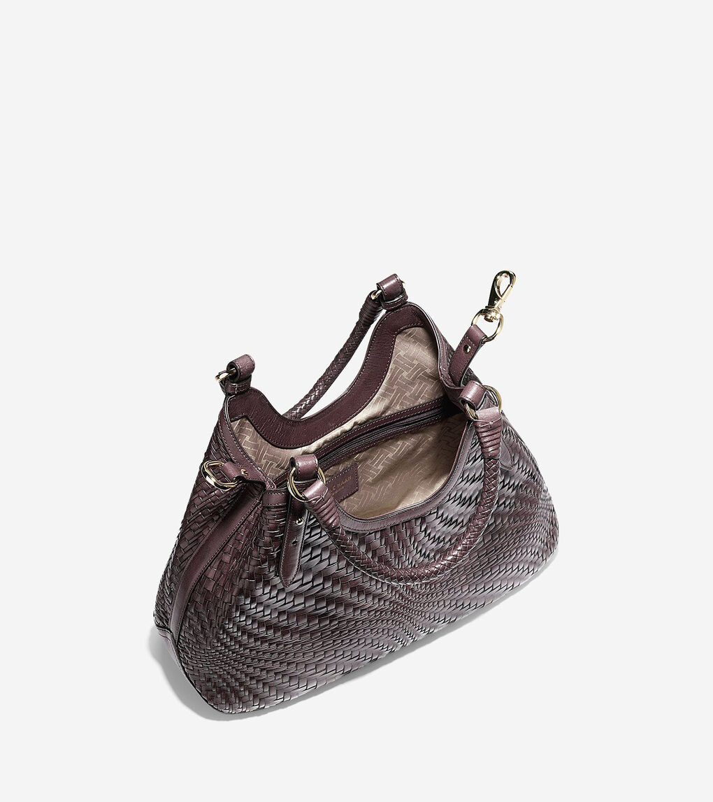 Genevieve Weave Small Triangle Tote
