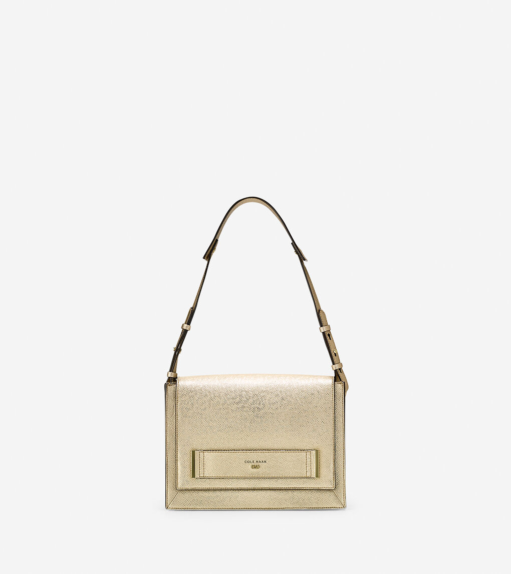 Womens Eva Clutch Shoulder Bag in Gold | Cole Haan