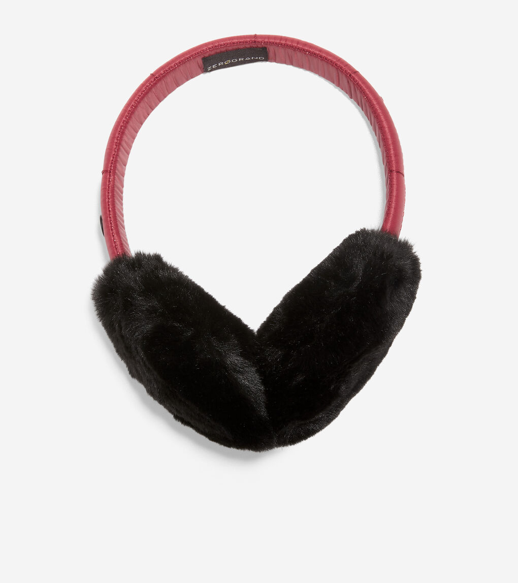 WOMENS ZERØGRAND Quilted Earmuff with Faux Fur